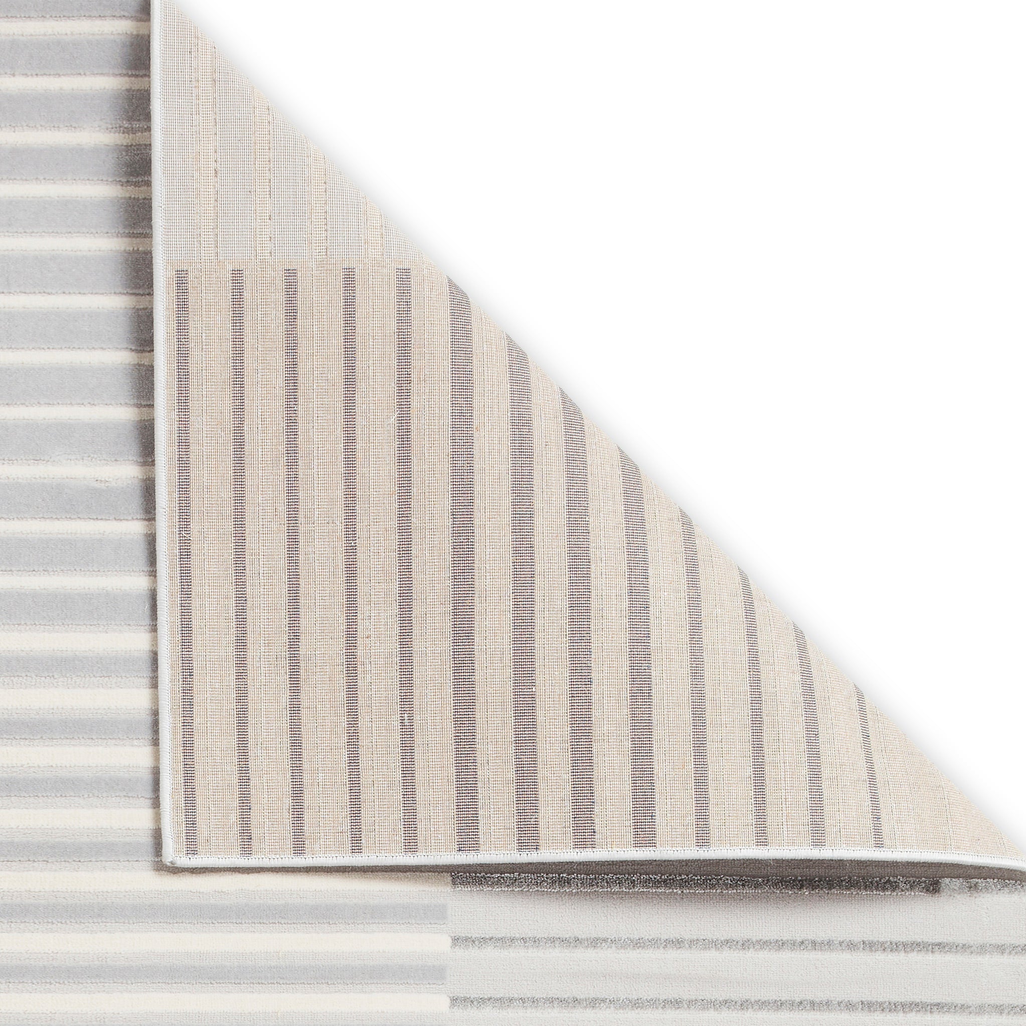 Aldrin Grey Striped Patterned Rug - Image 32