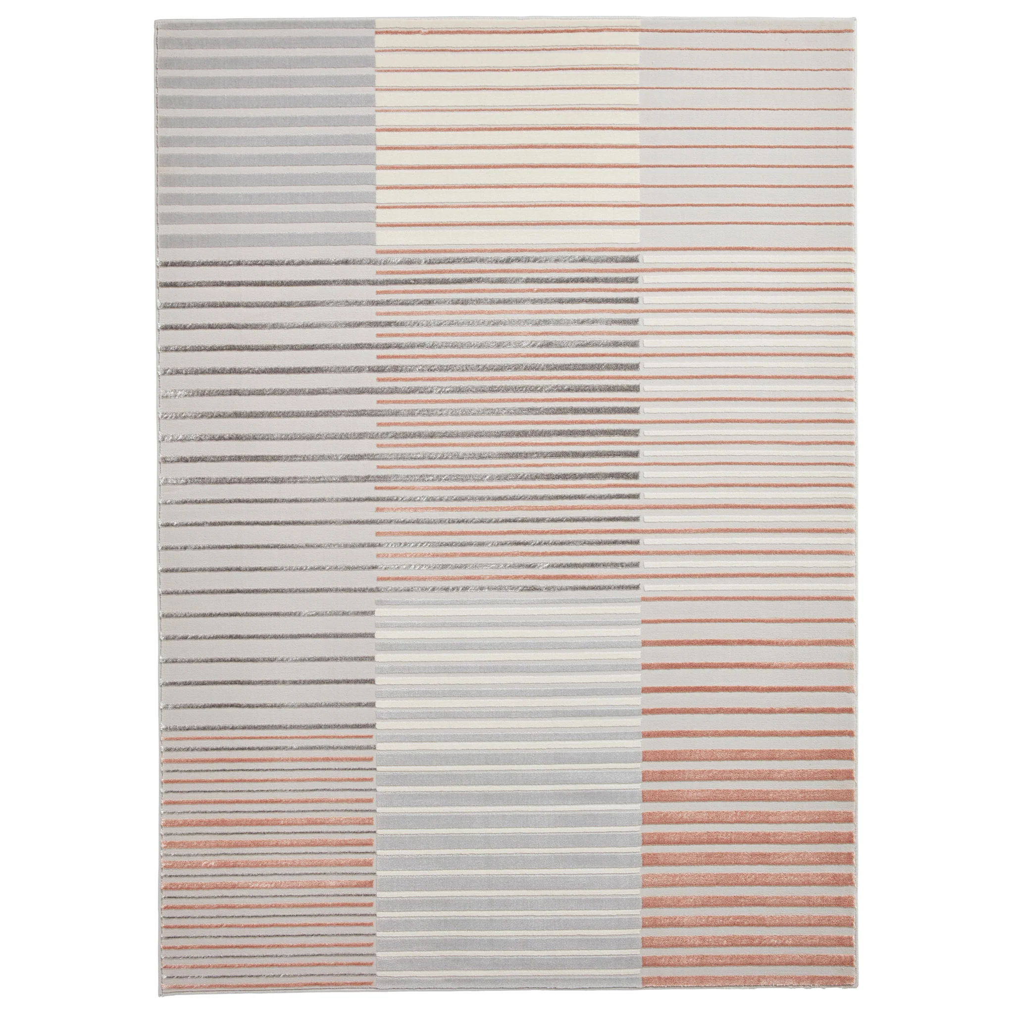 Aldrin Grey Striped Patterned Rug - Image 33