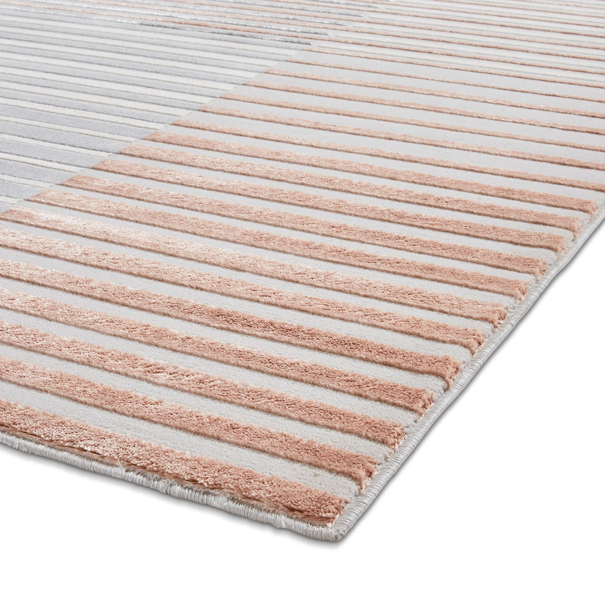 Aldrin Grey Striped Patterned Rug - Image 38