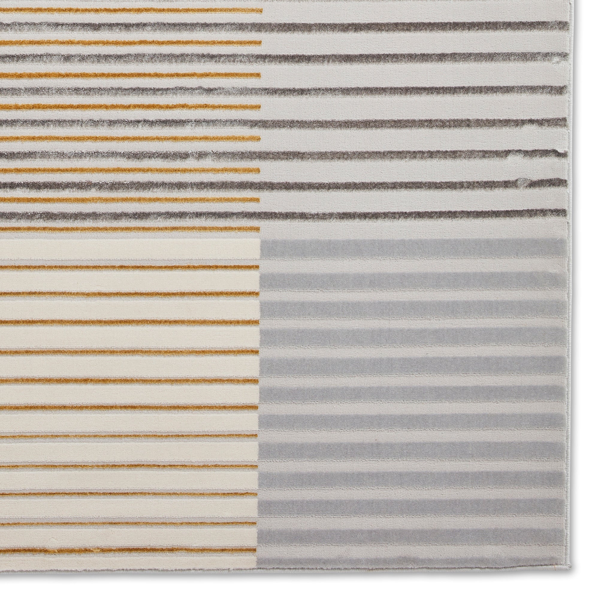 Aldrin Grey Striped Patterned Rug - Image 6
