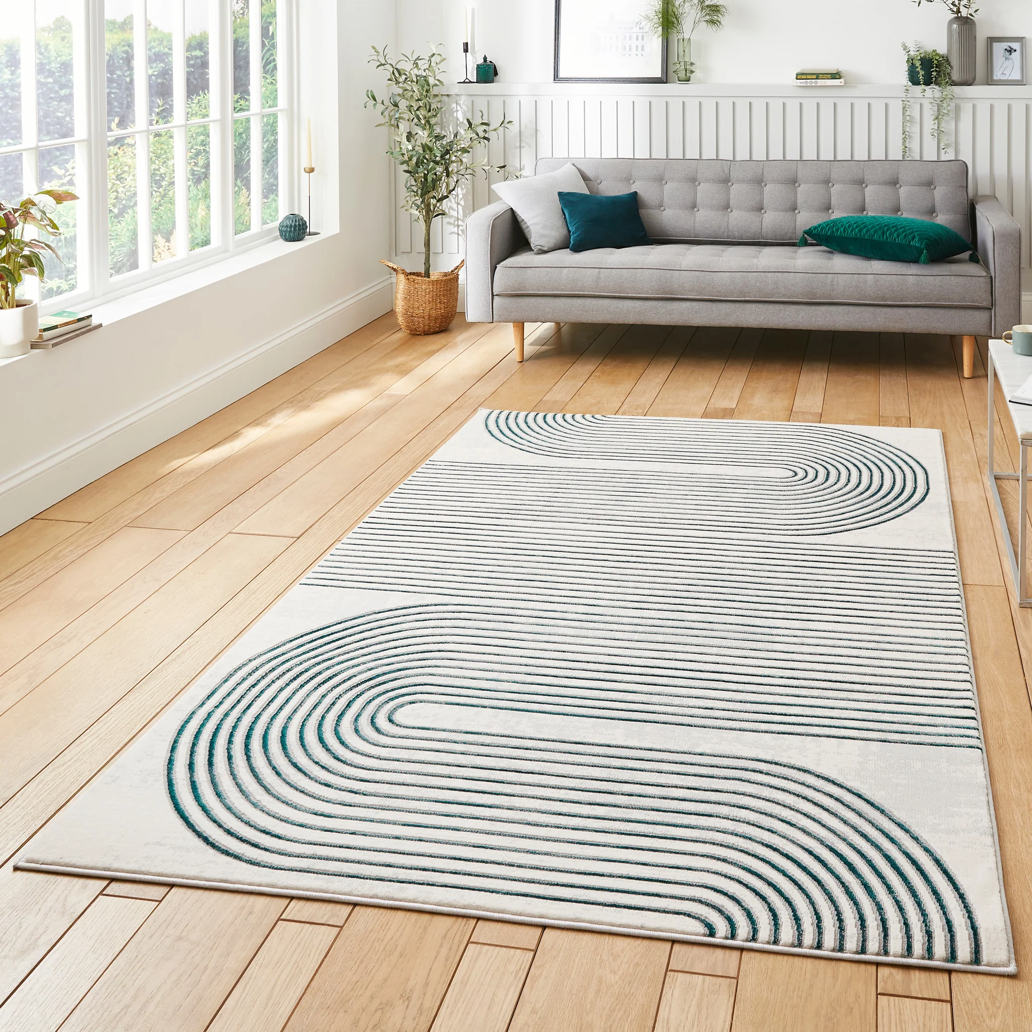 Aldrin Grey Swirl Patterned Rug - Image 10