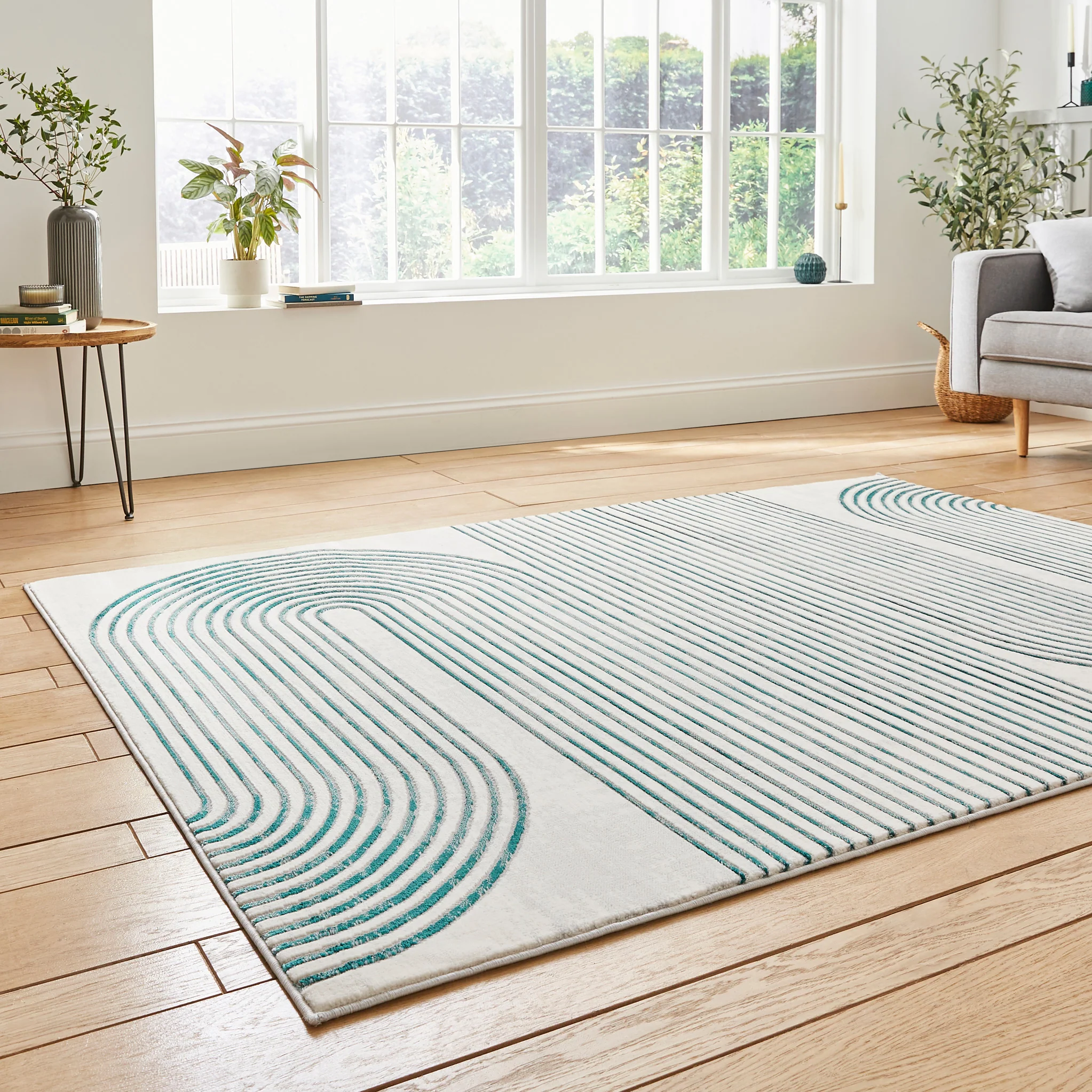 Aldrin Grey Swirl Patterned Rug - Image 11