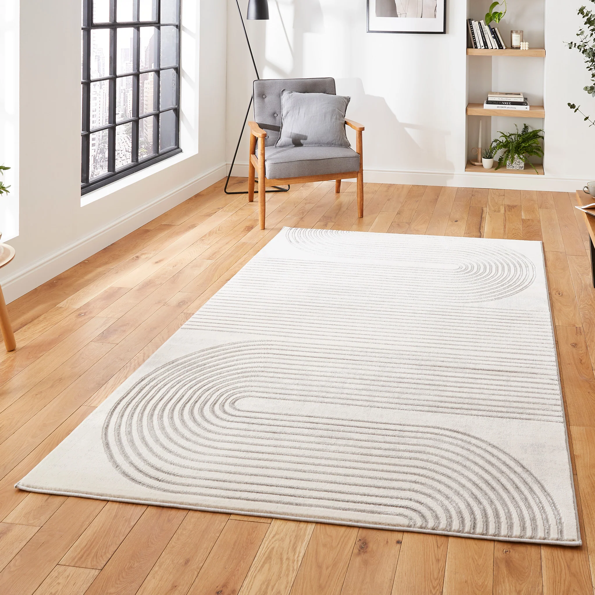 Aldrin Grey Swirl Patterned Rug - Image 18