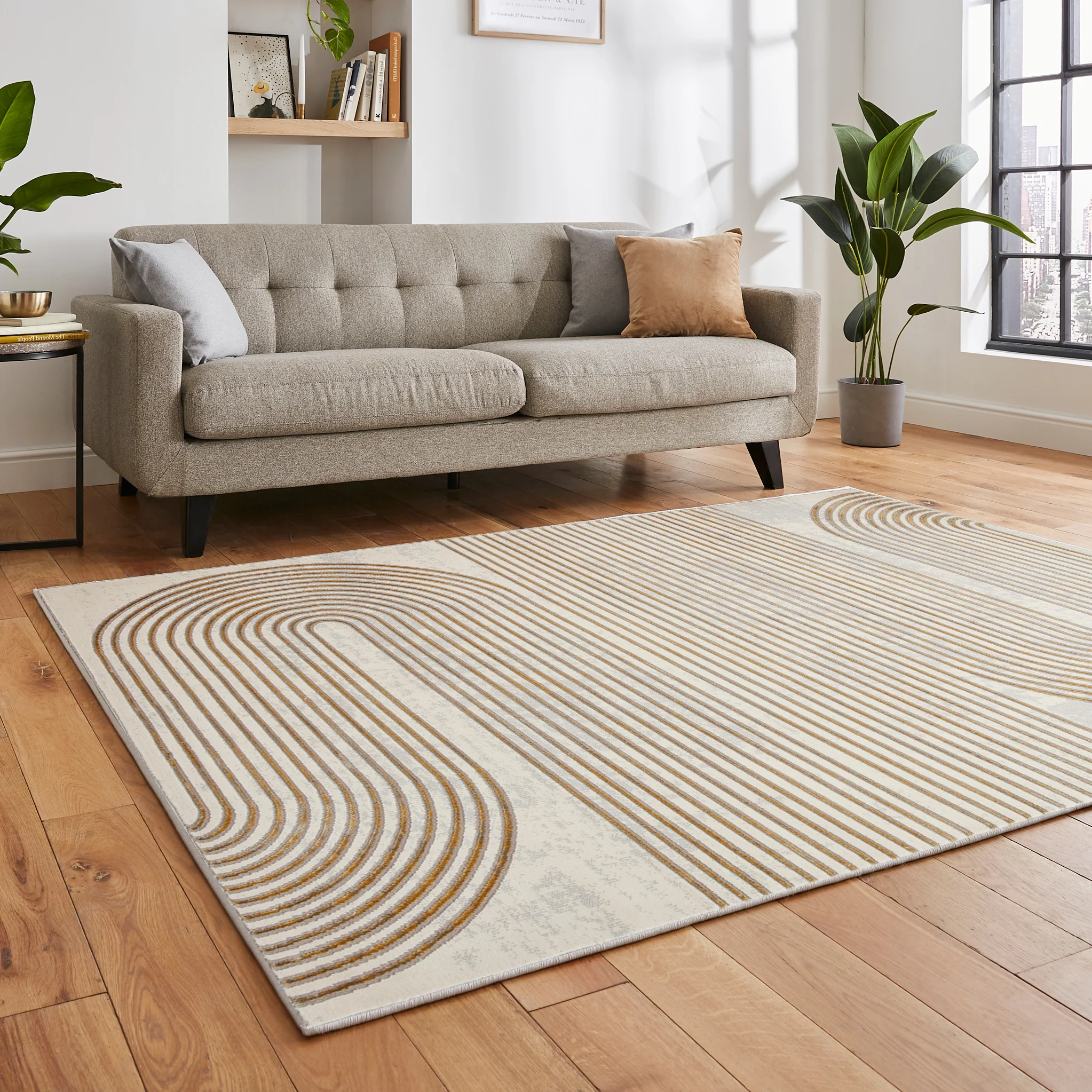 Aldrin Grey Swirl Patterned Rug - Image 3
