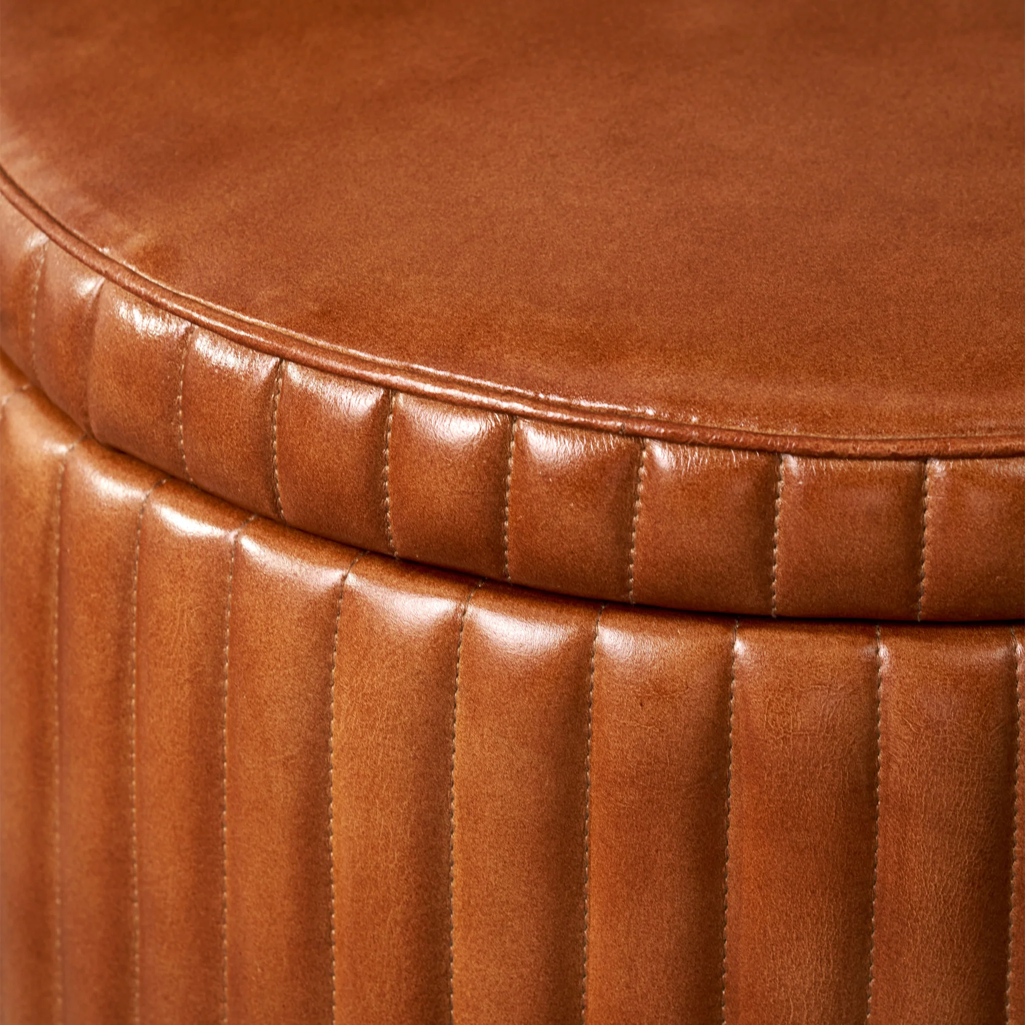 Alessandro Leather Storage Pouffe - Image 12