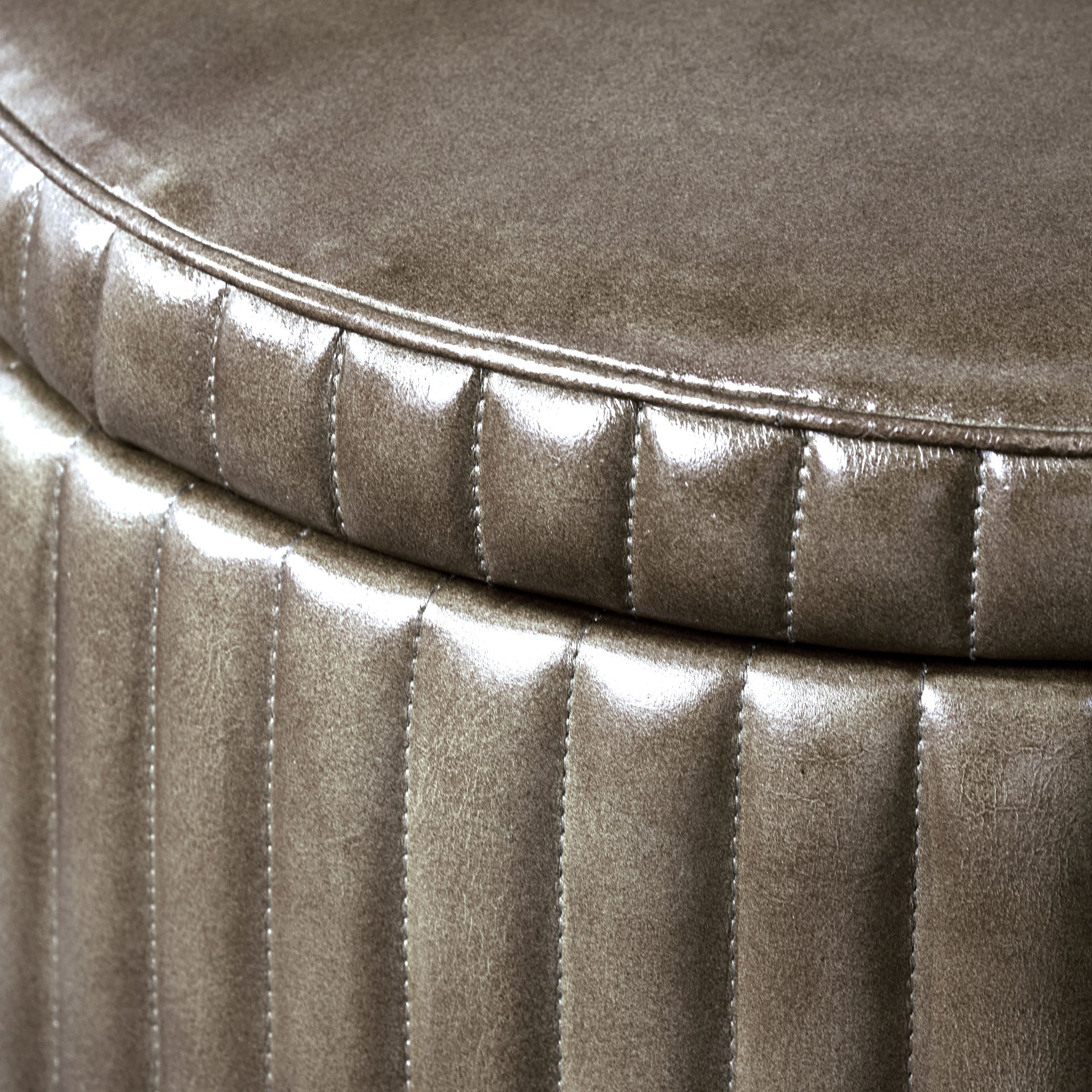 Alessandro Leather Storage Pouffe - Image 6