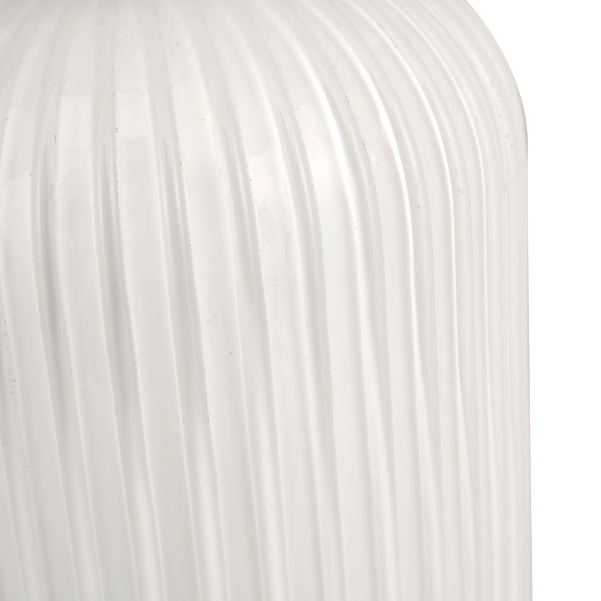 Alessia White Glass and Gold Metal Ribbed Glass Pendant - Image 4