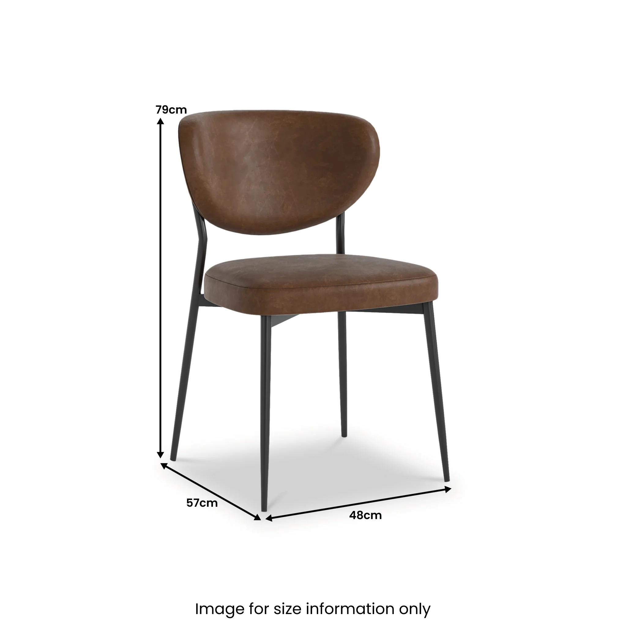 Alfaro Faux Leather Dining Chair - Image 4