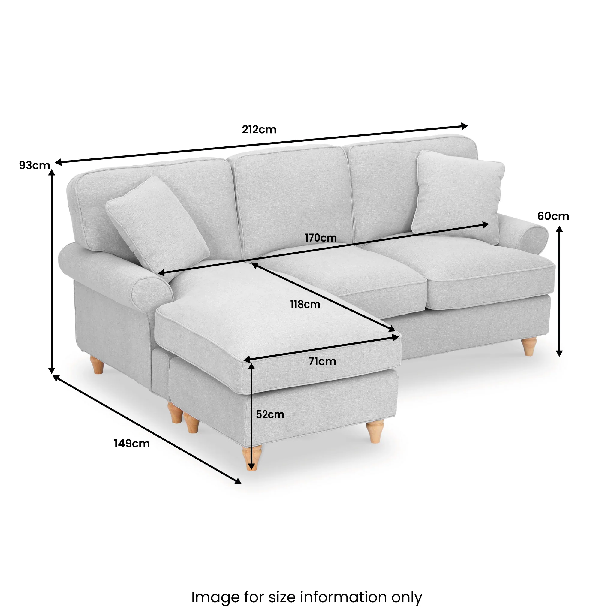 Alfie Chaise Sofa - Image 67