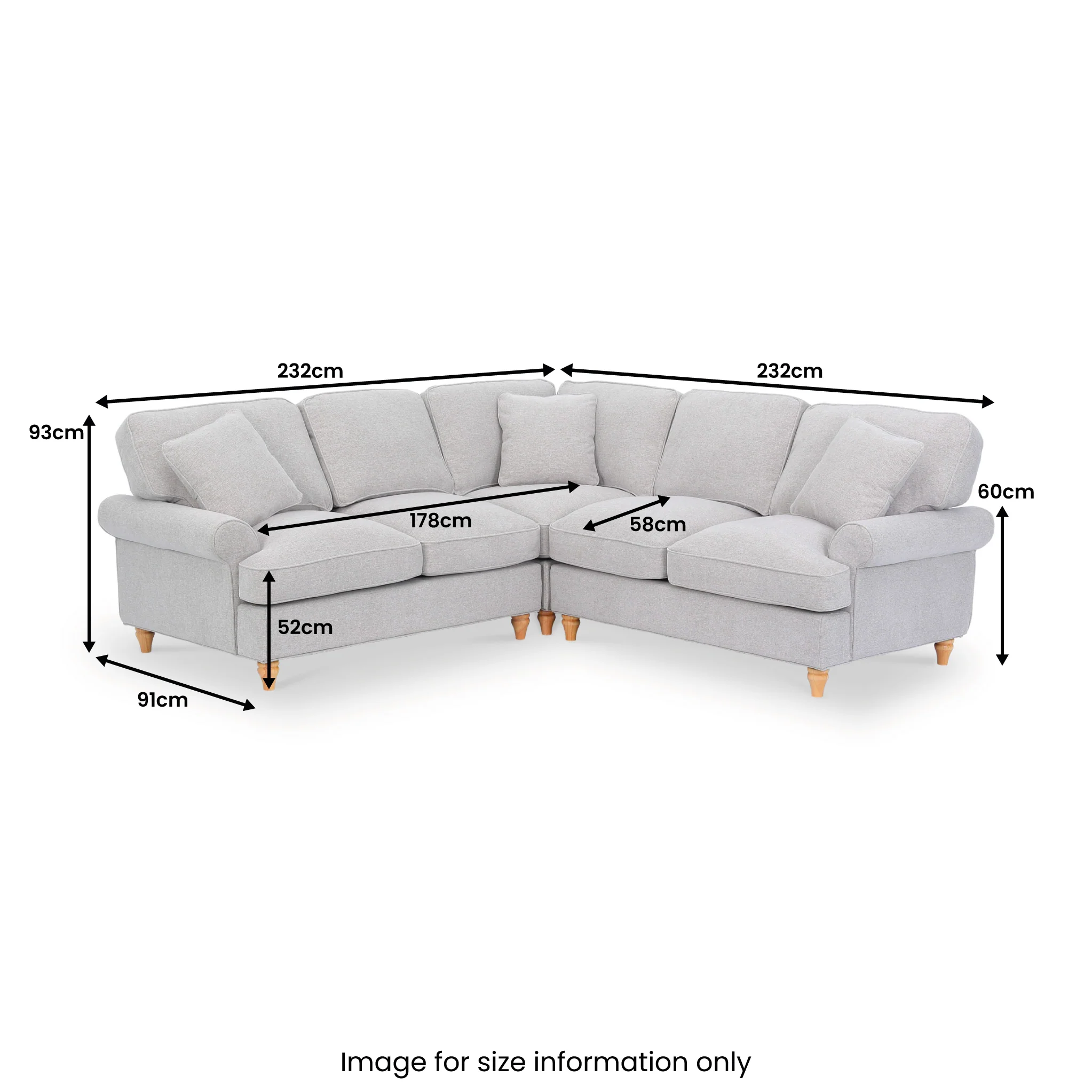 Alfie Large Corner Sofa - Image 55