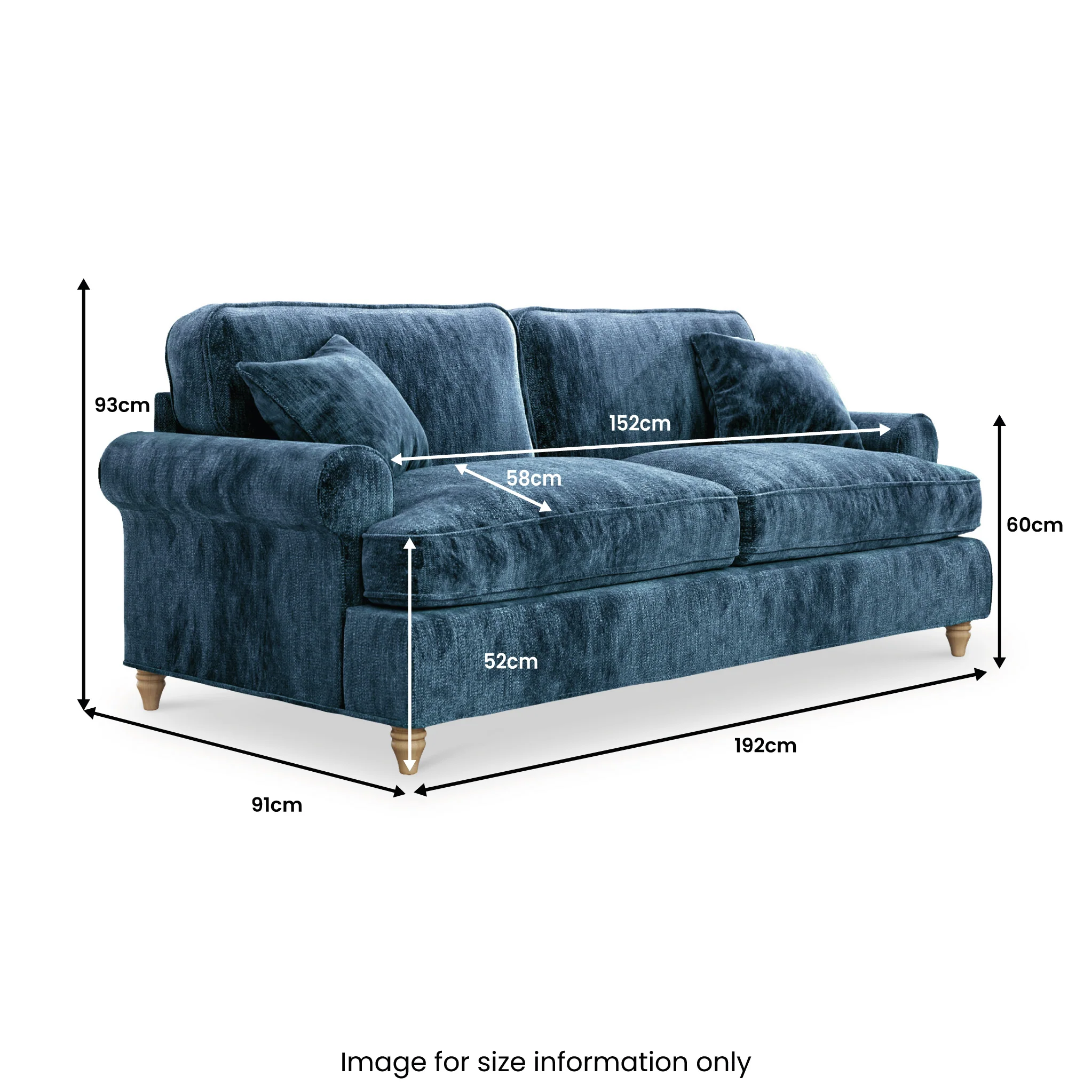 Alfie 3 Seater Sofa Bed - Image 91