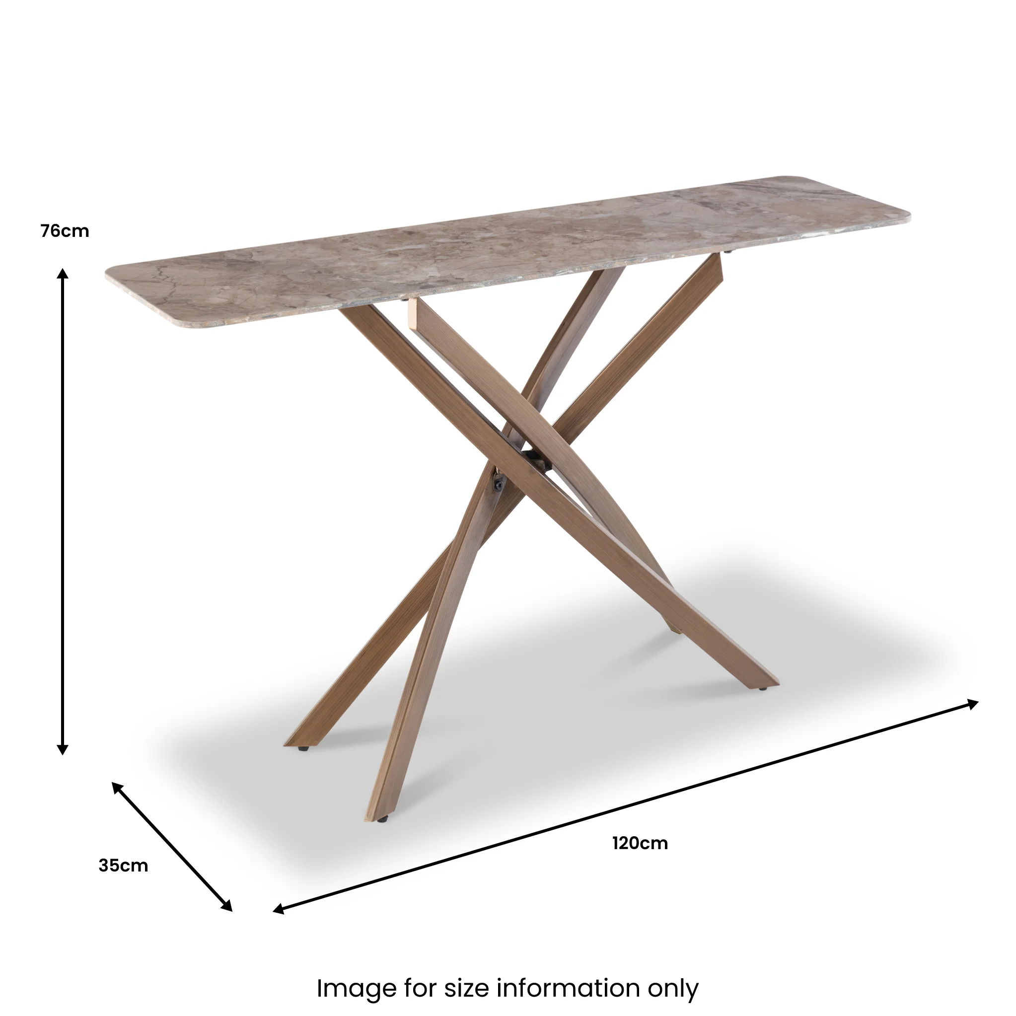 Alma Marble Console Table - Image 4