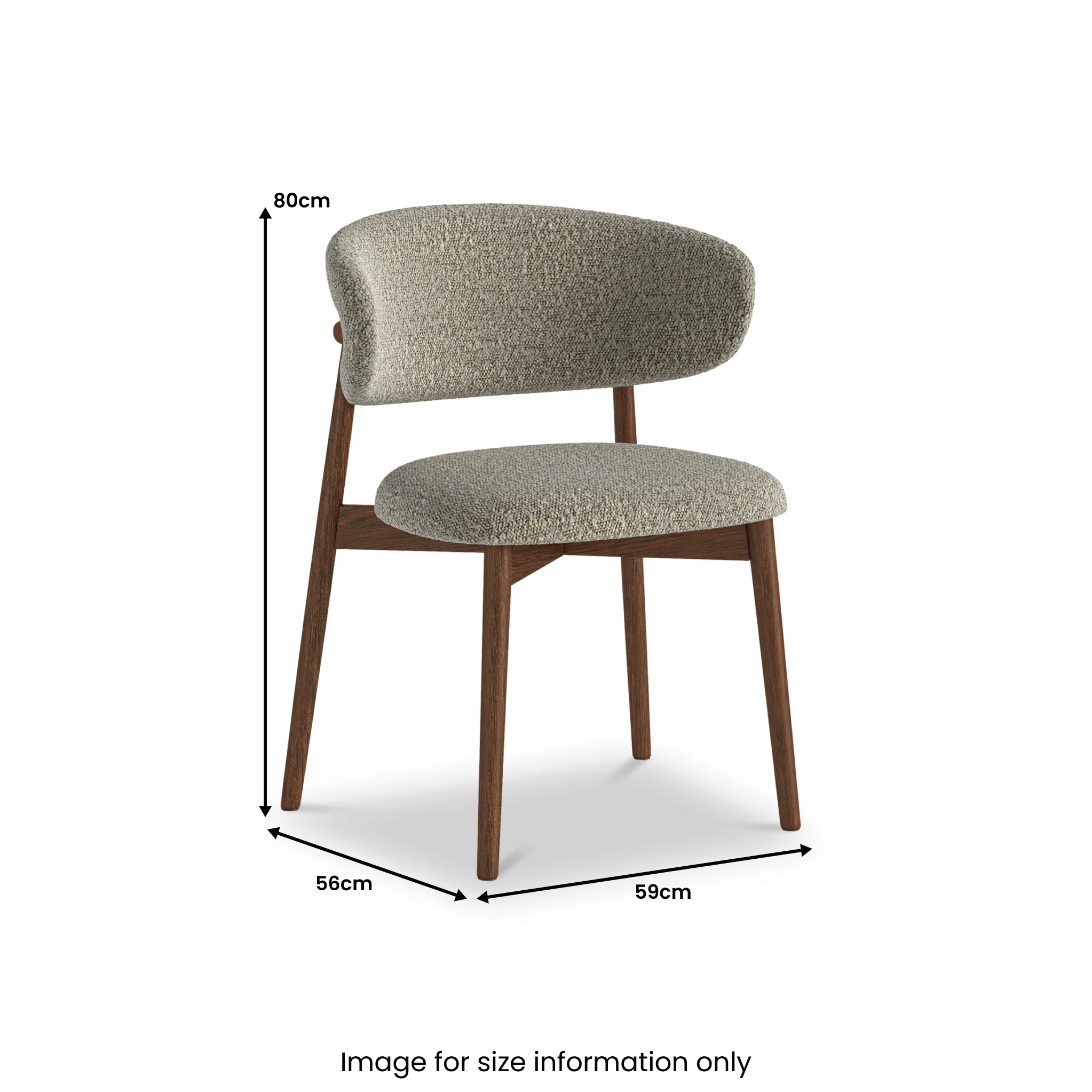 Almeria Boucle Dining Chair - Image 3