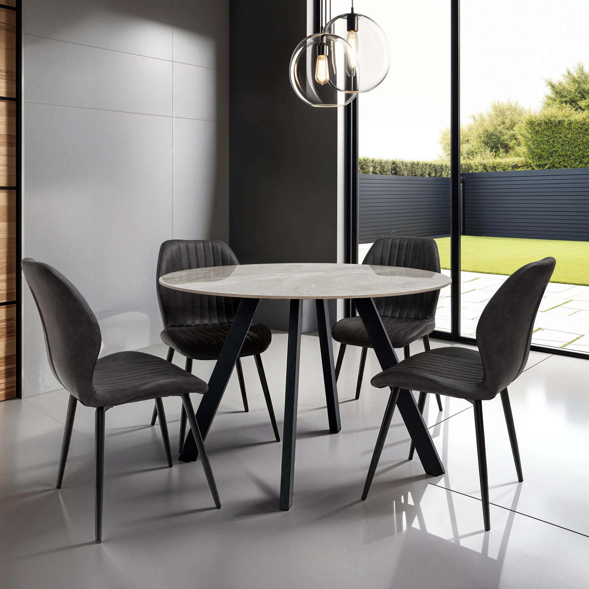 Alveston Sintered Stone Round Dining Table - Image 2