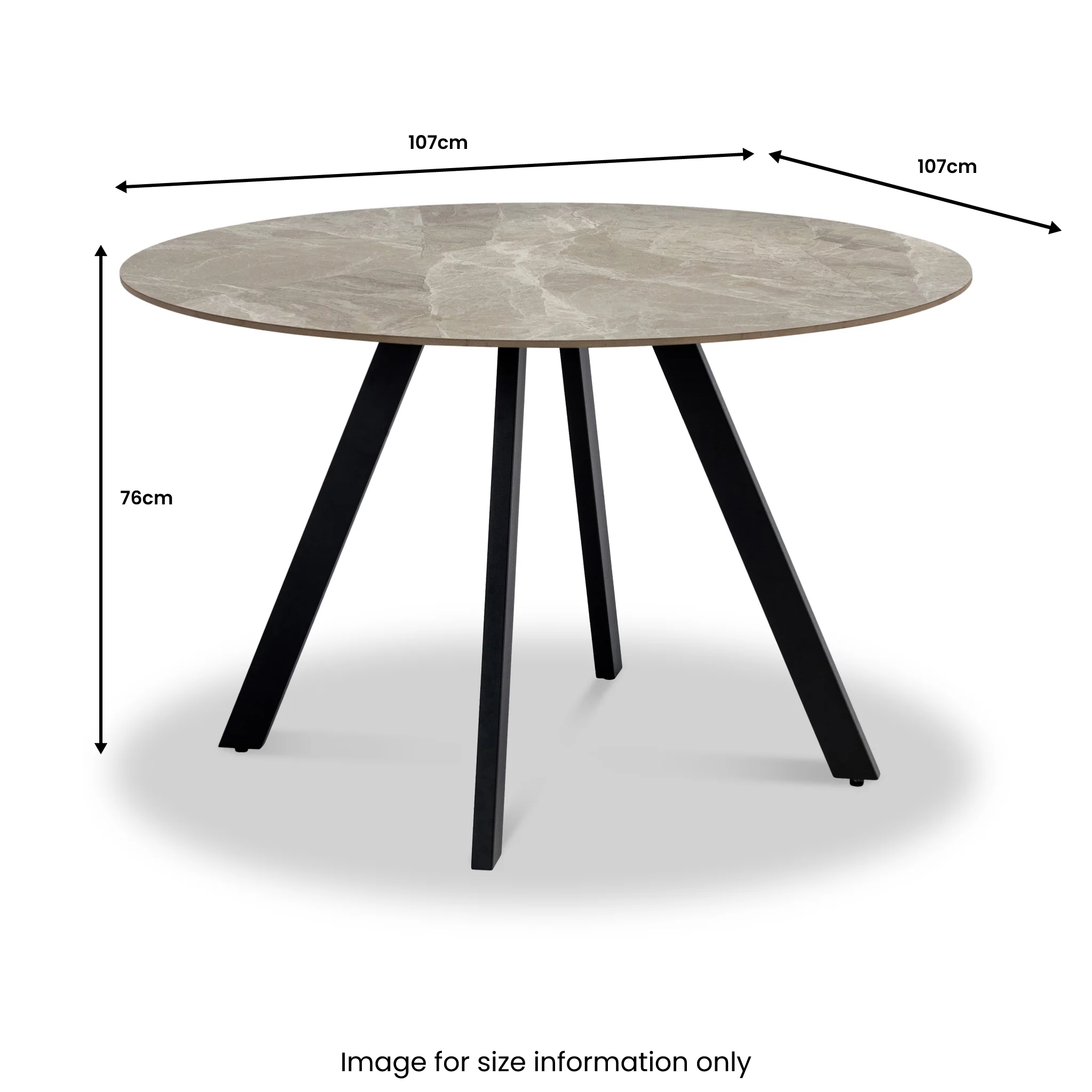 Alveston Sintered Stone Round Dining Table - Image 5