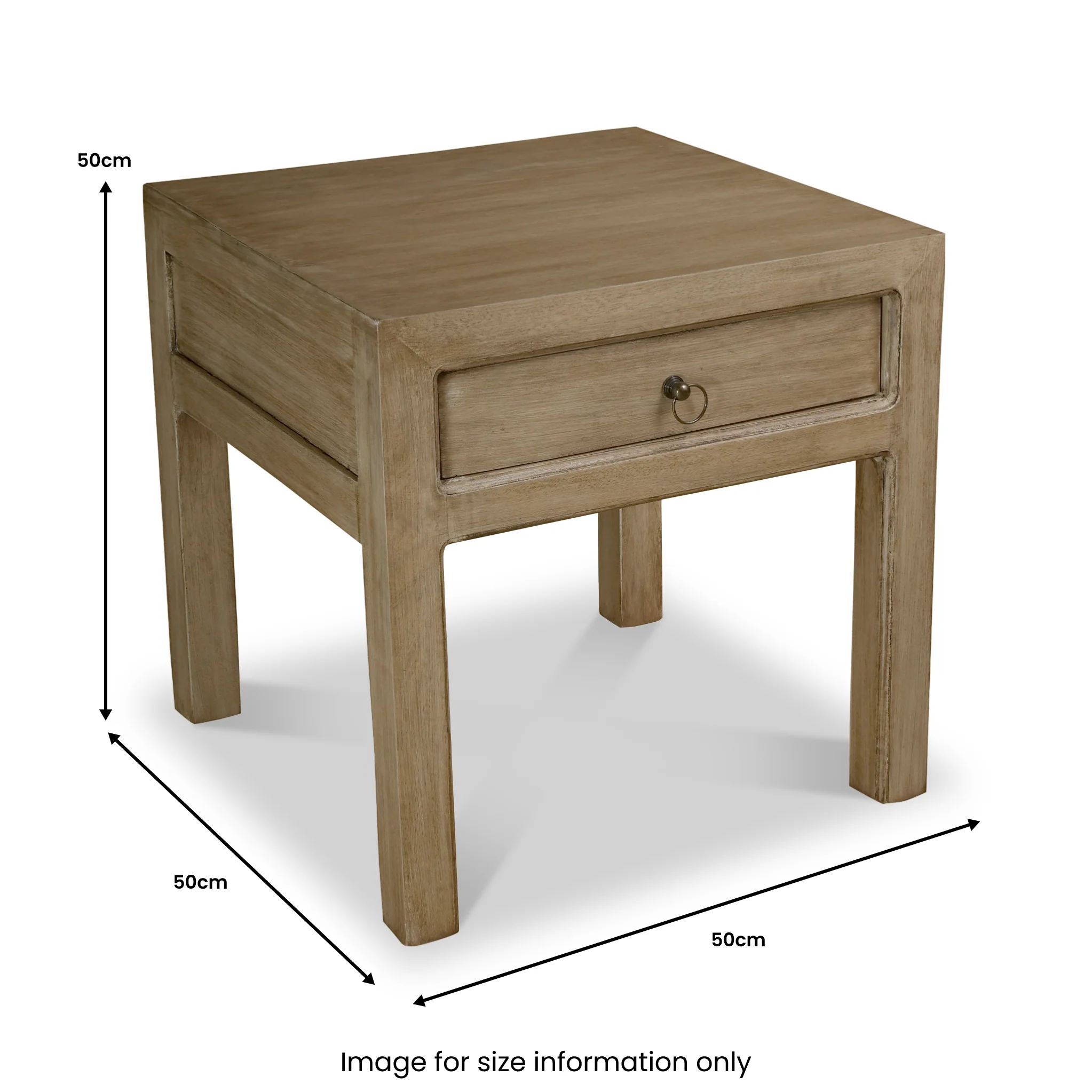 Amal Mango Wood 1 Drawer Lamp Table - Image 7