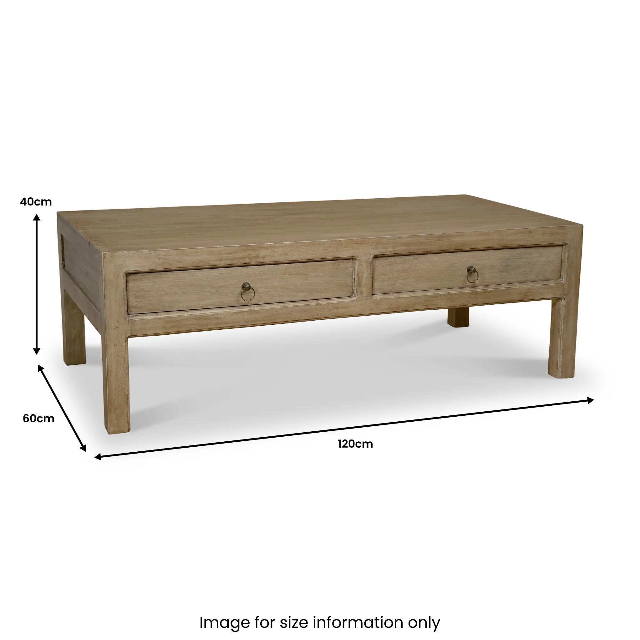 Amal Mango Wood 2 Drawer Coffee Table - Image 5