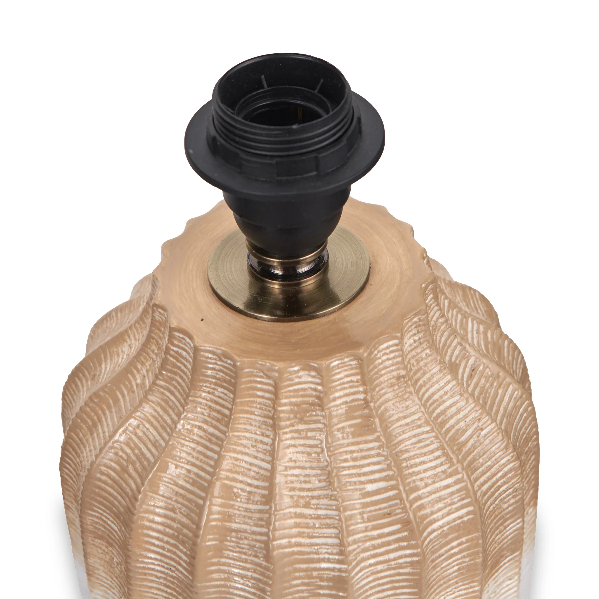 Amalia Natural Ombre Textured Stoneware Table Lamp - Image 5
