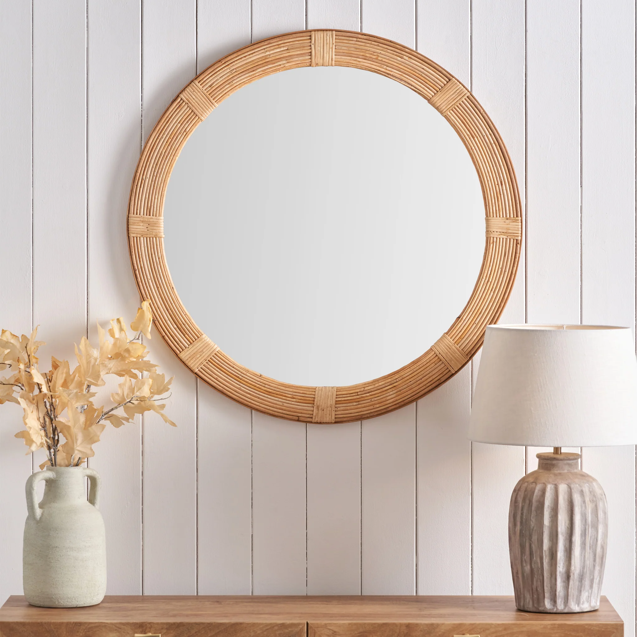 Amara Natural Rattan Framed Wall Mirror - Image 2