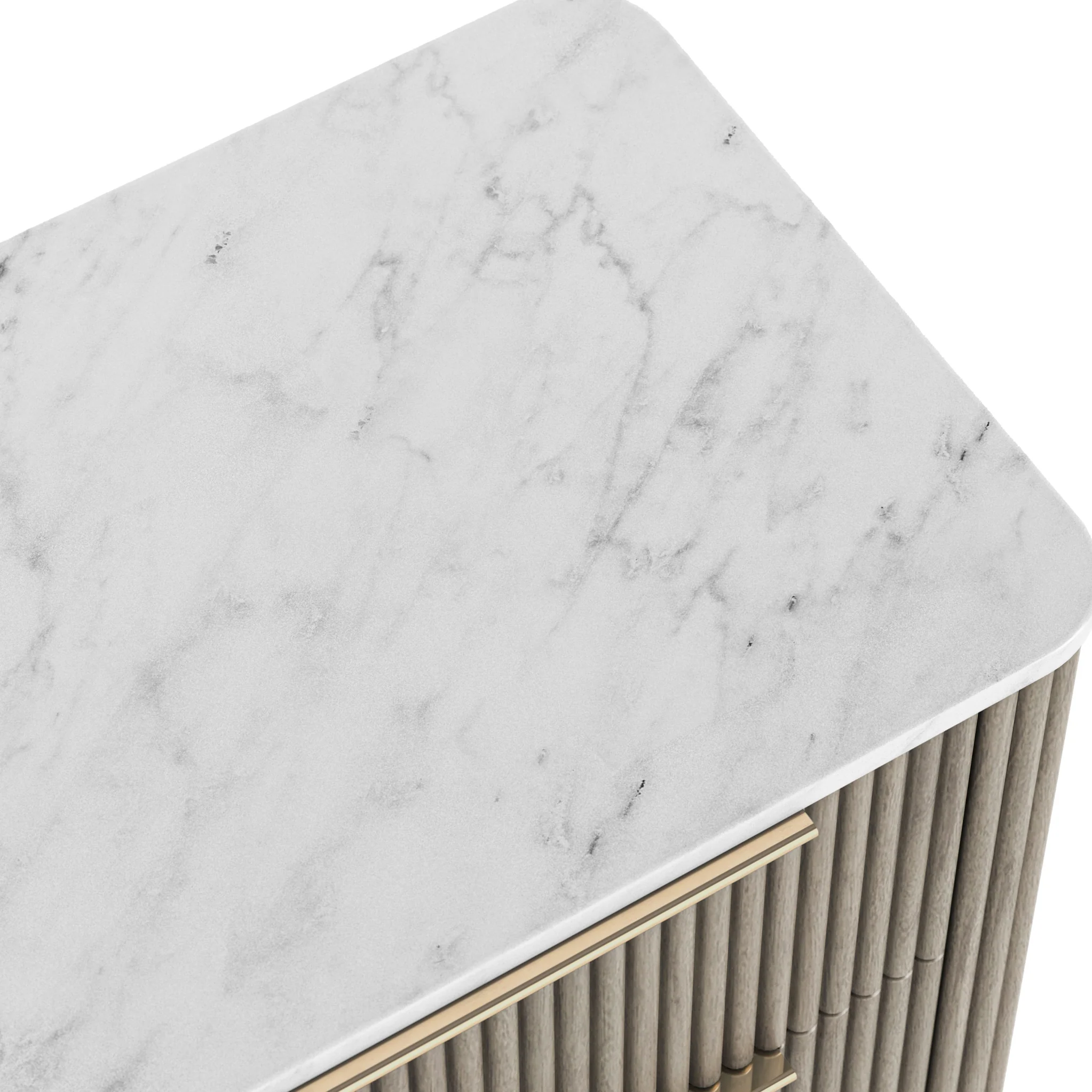 Amelie Grey Fluted 6 Drawer Chest - Image 6
