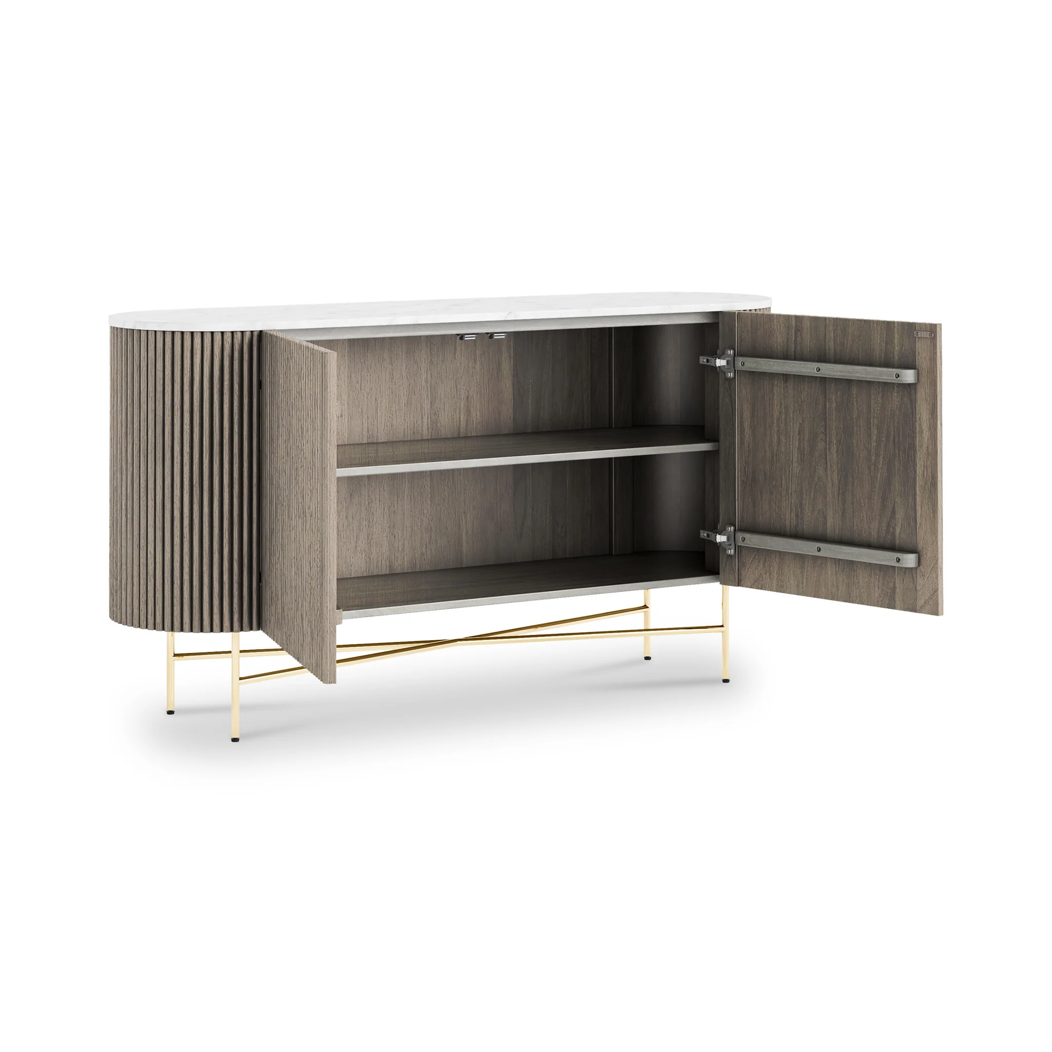 Amelie Grey Fluted Large Sideboard - Image 5