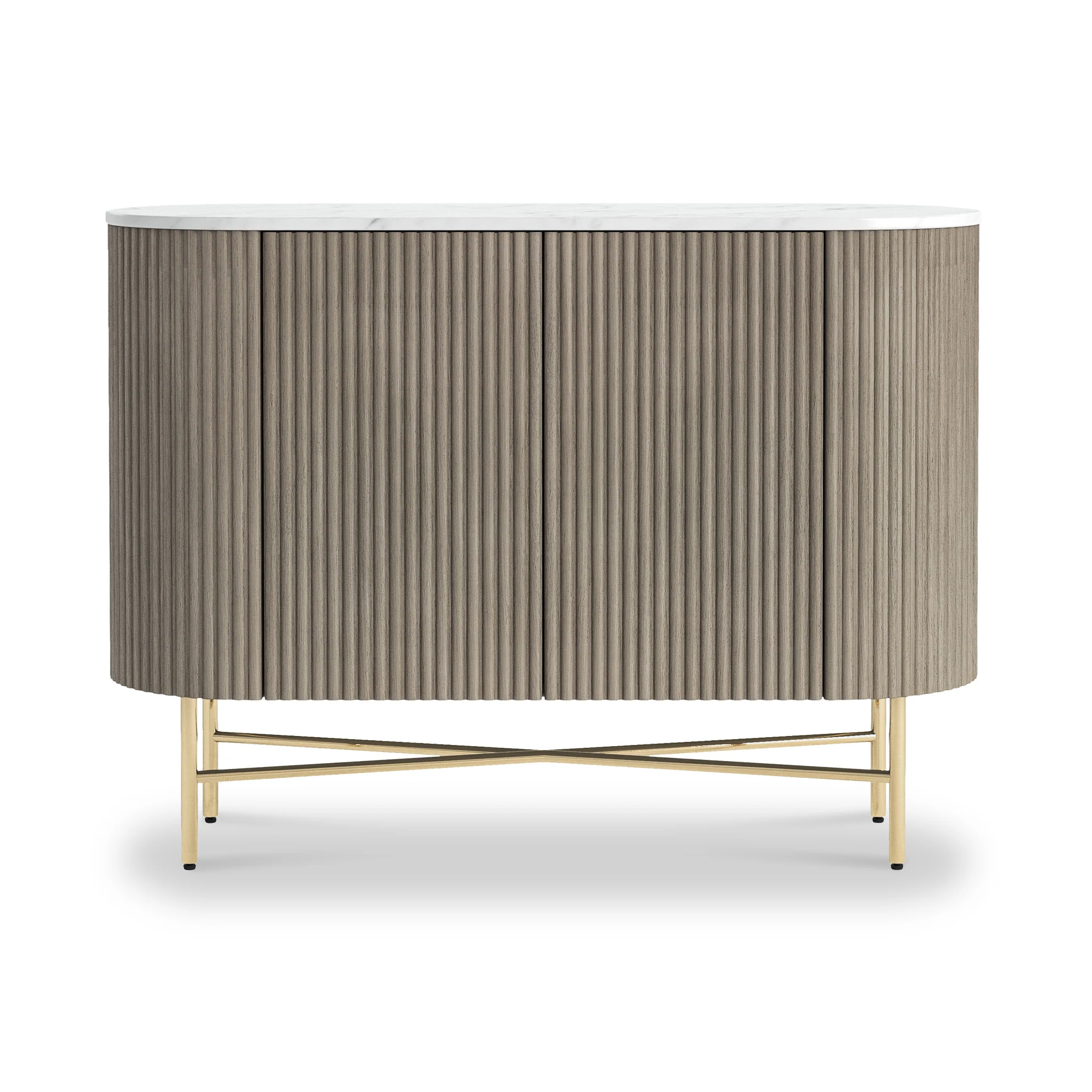Amelie Grey Fluted Small Sideboard - Image 3