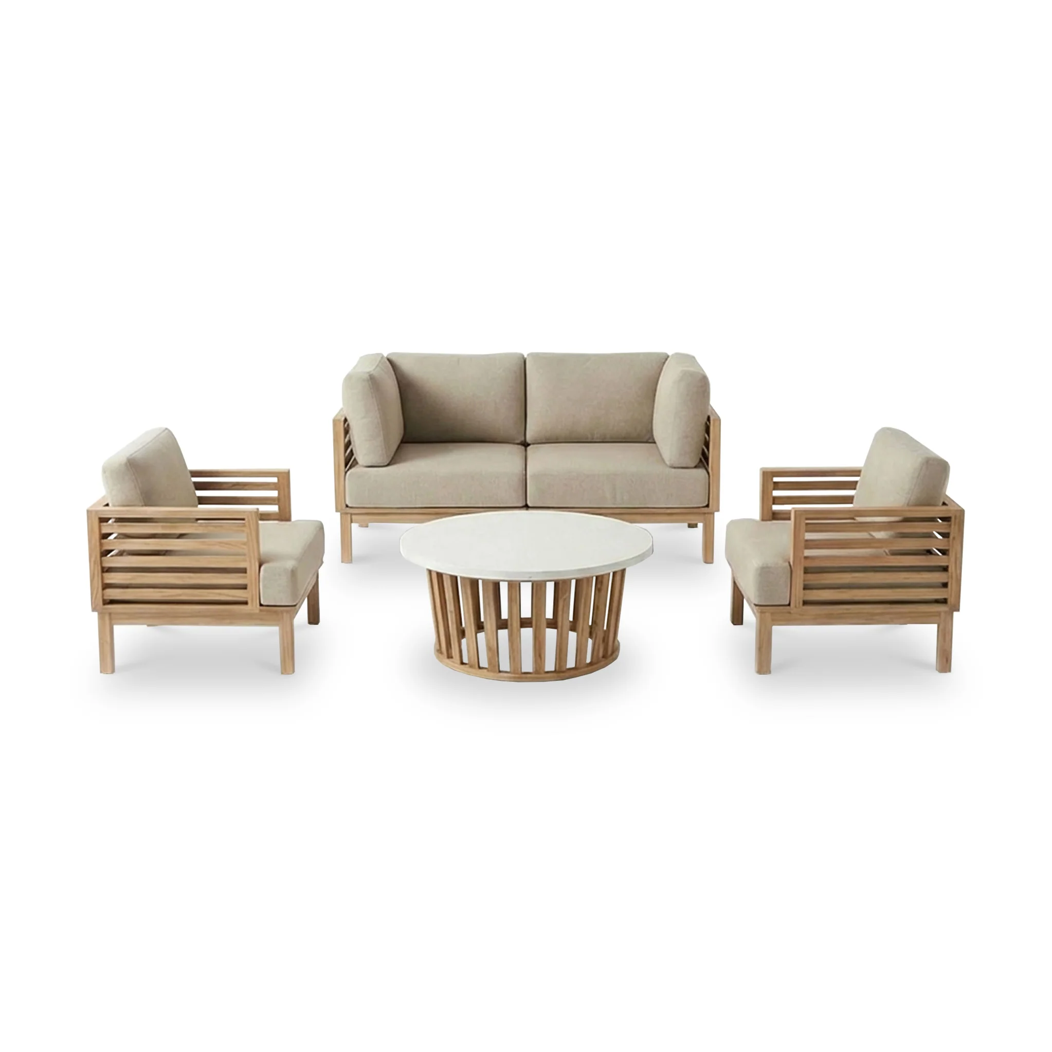 Amira 4 Seater Lounging Set with Coffee Table - Image 2