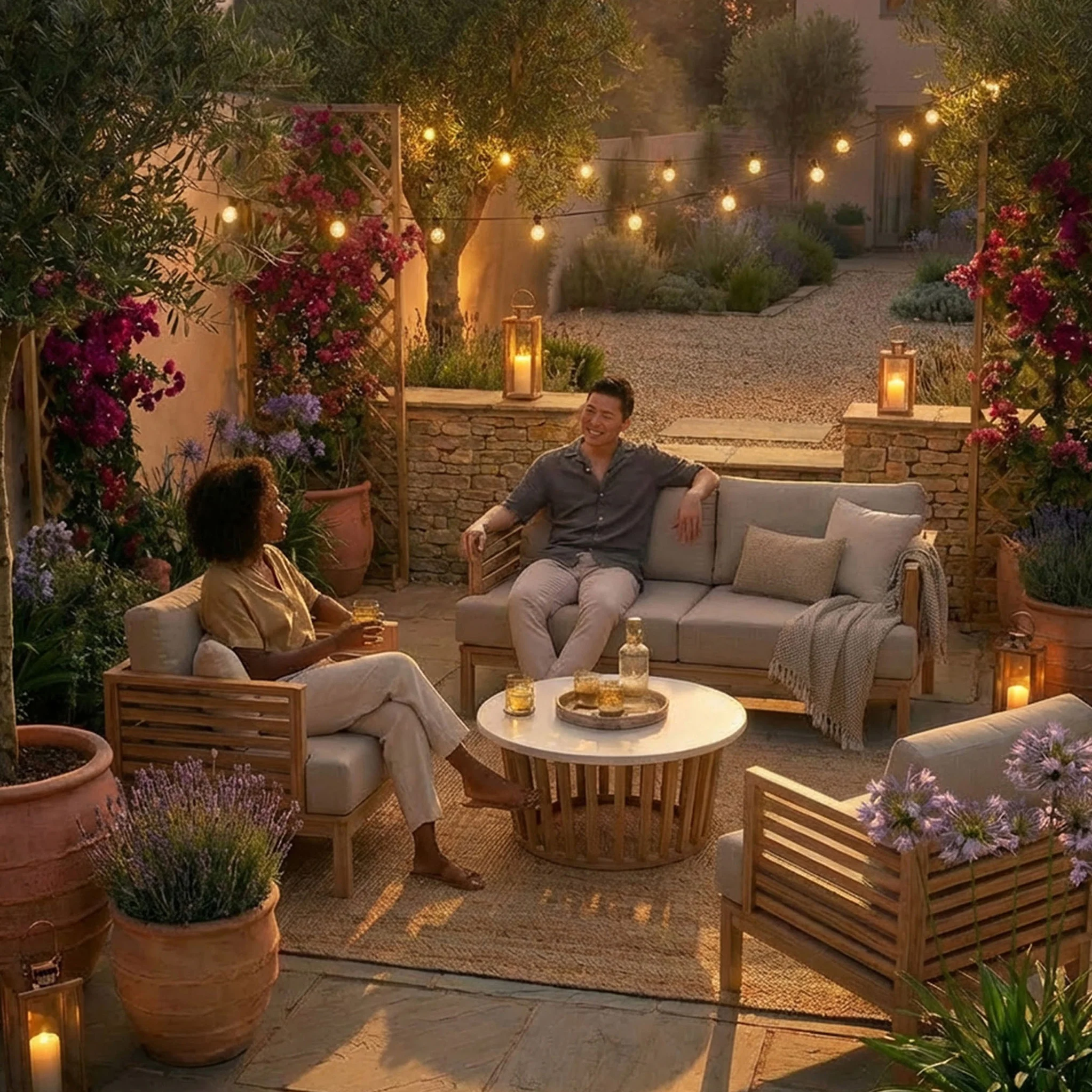 Amira 4 Seater Lounging Set with Coffee Table - Image 3