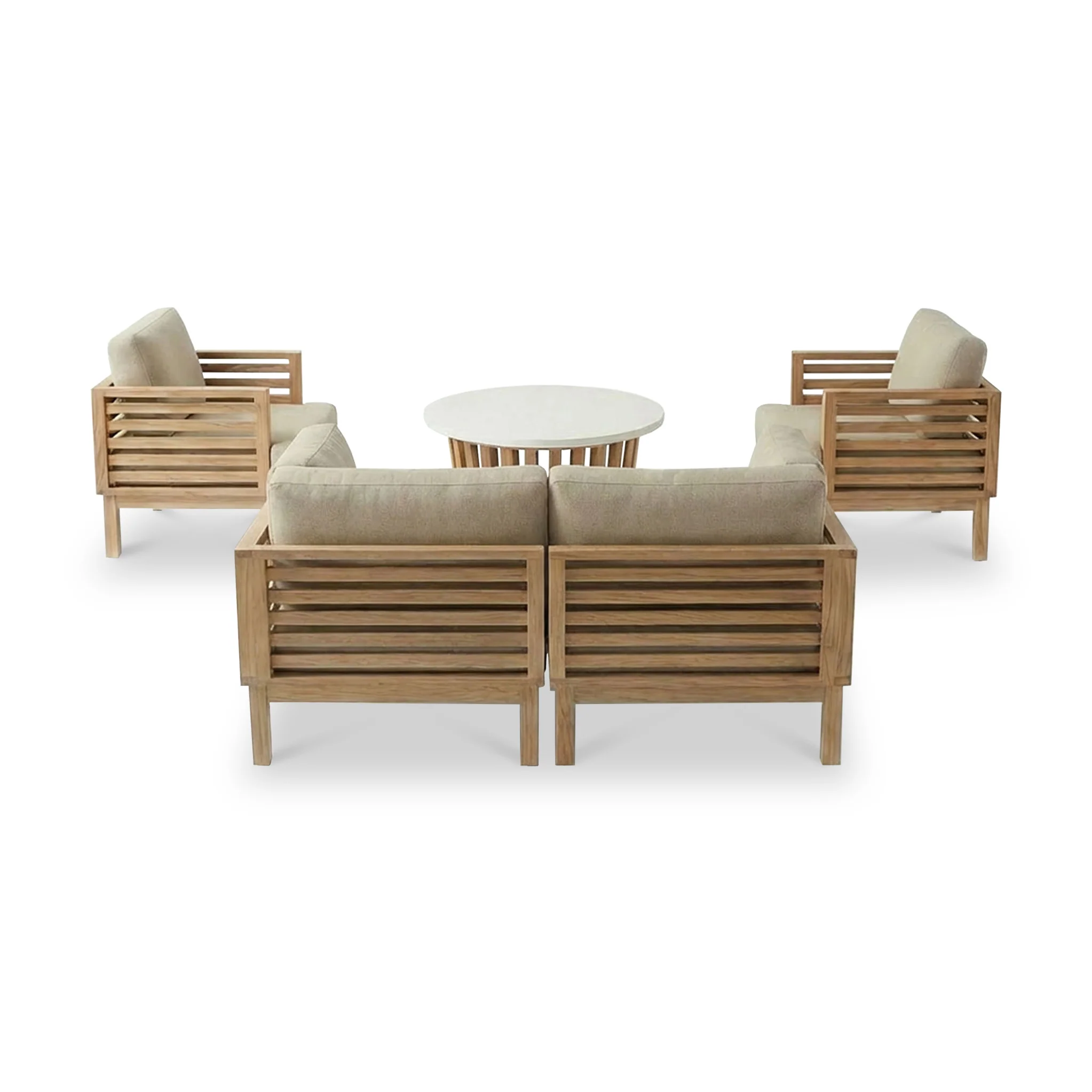 Amira 4 Seater Lounging Set with Coffee Table - Image 4
