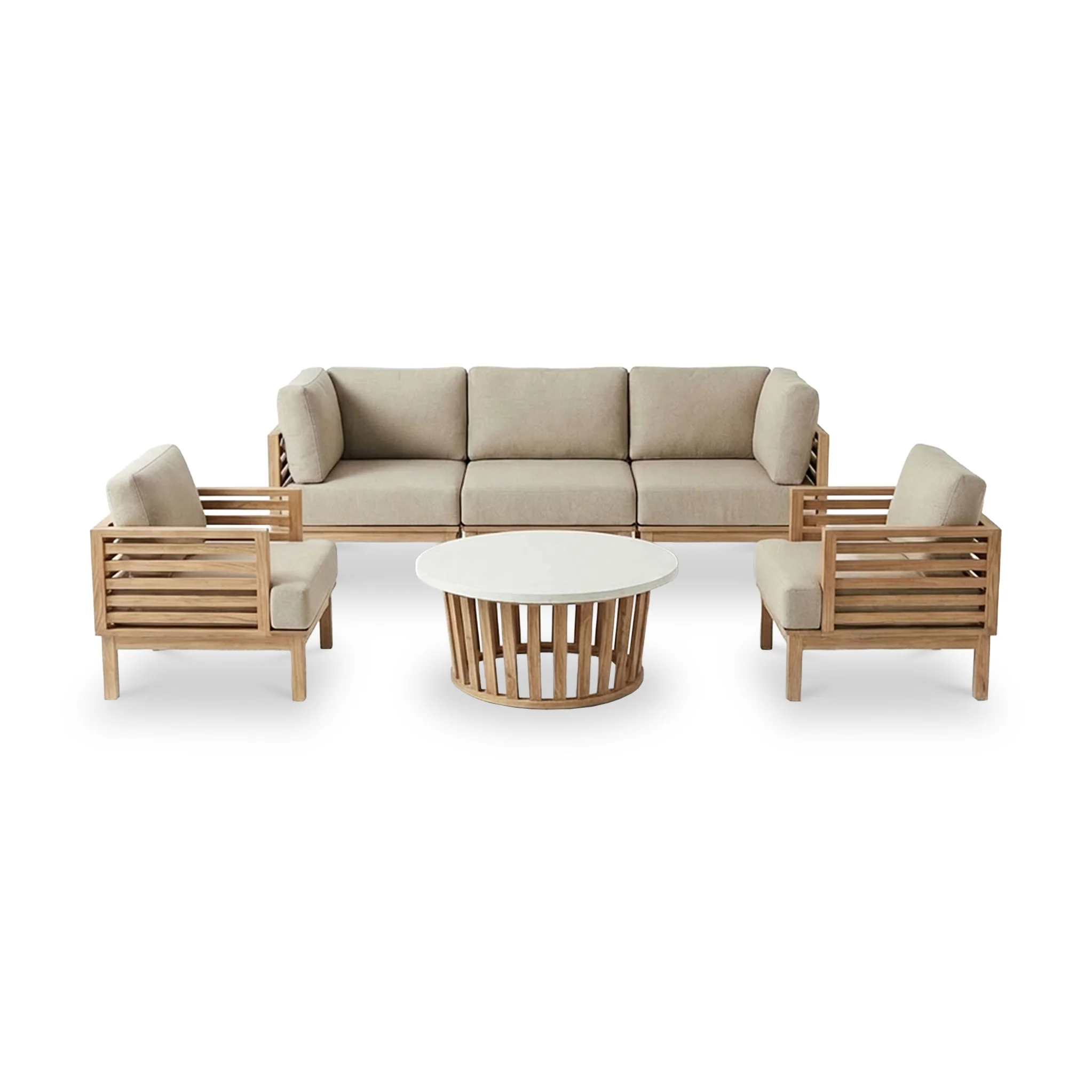 Amira 5 Seater Lounging Set with Coffee Table - Image 2