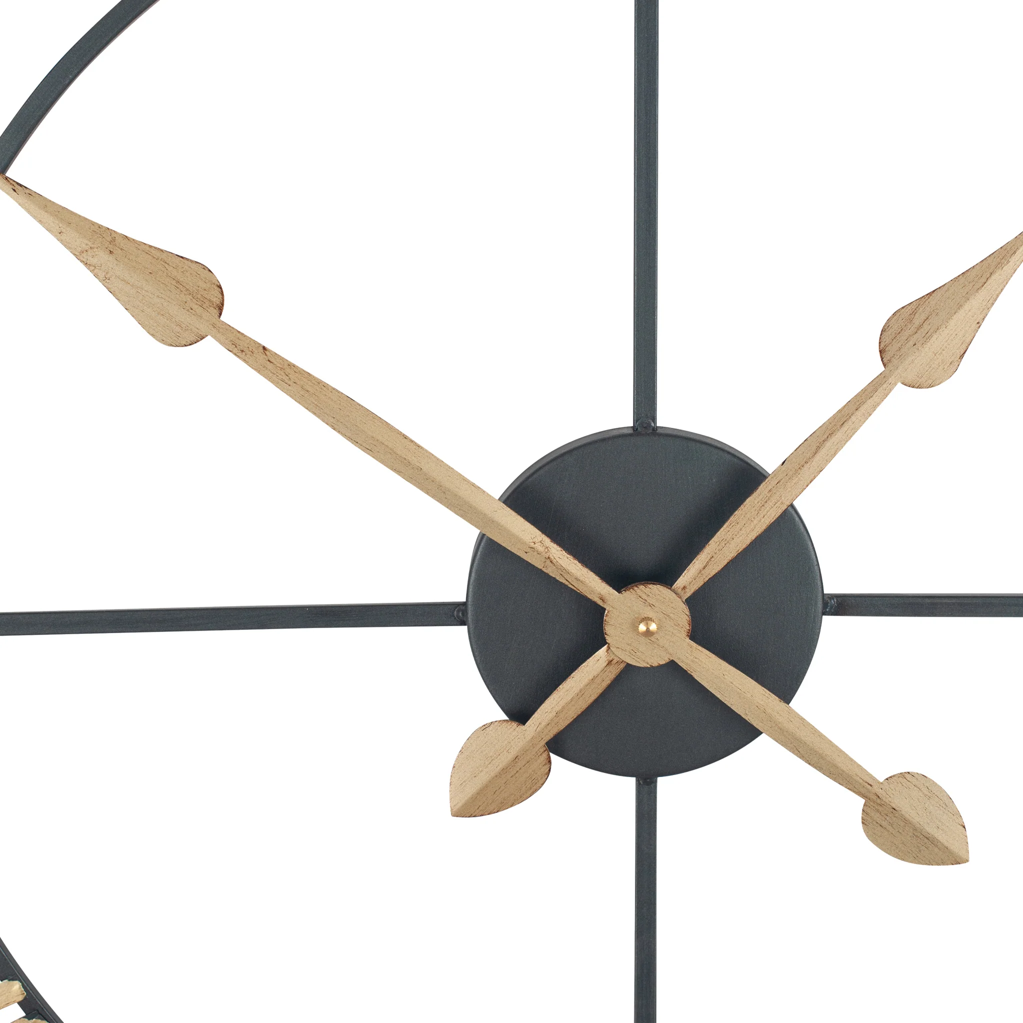 Antique Bronze & Gold Metal Round Wall Clock - Image 5
