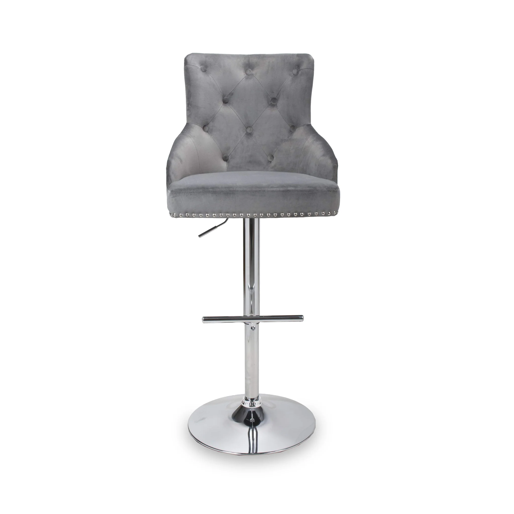 Arddun Brushed Velvet Bar Stool - Image 3