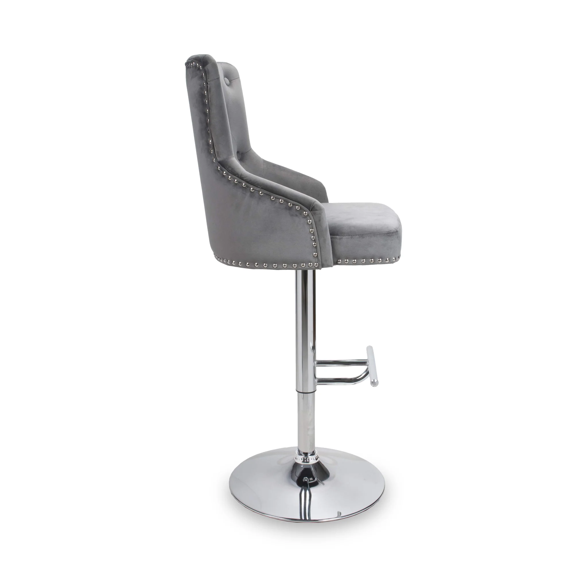 Arddun Brushed Velvet Bar Stool - Image 6