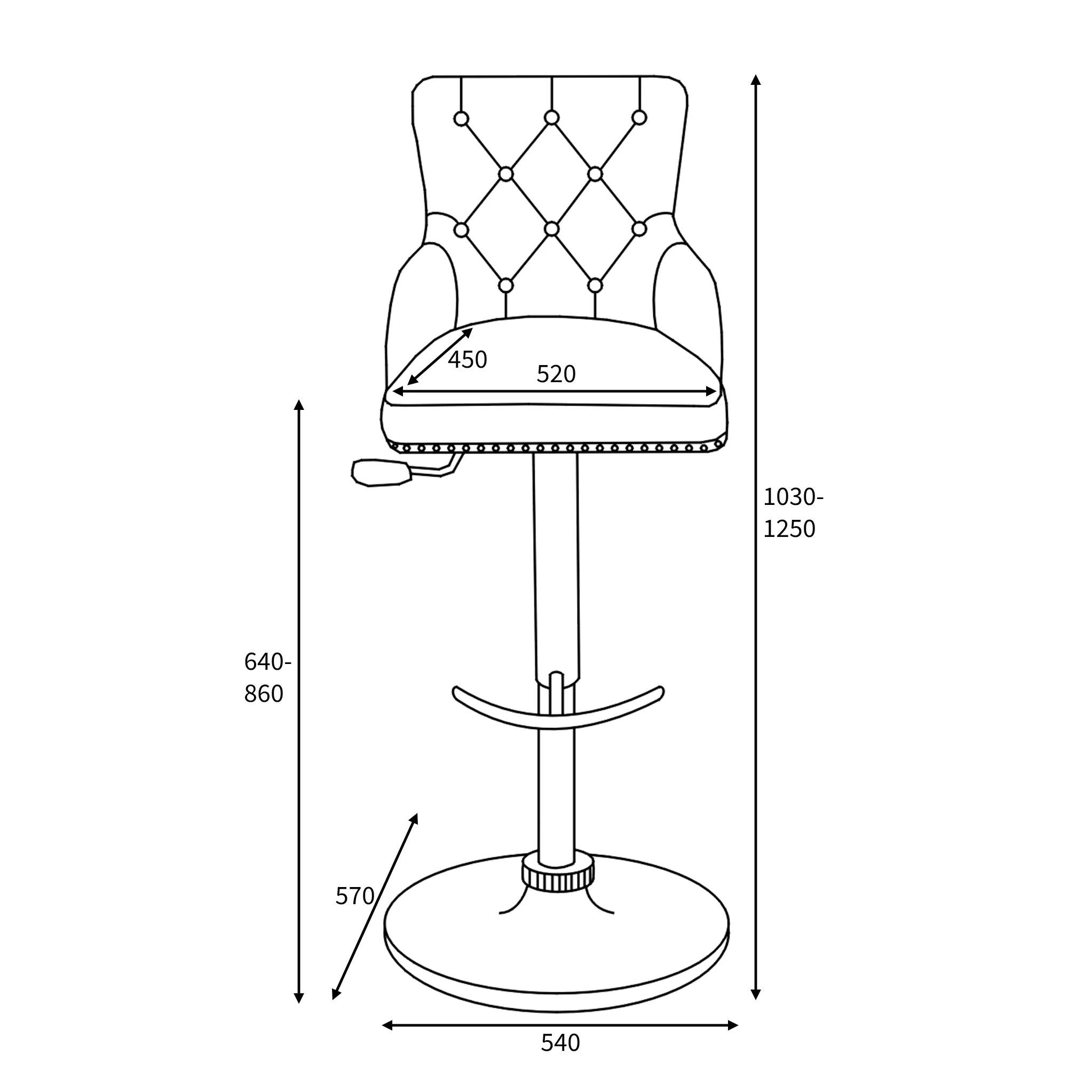 Arddun Faux Leather Bar Stool - Image 11