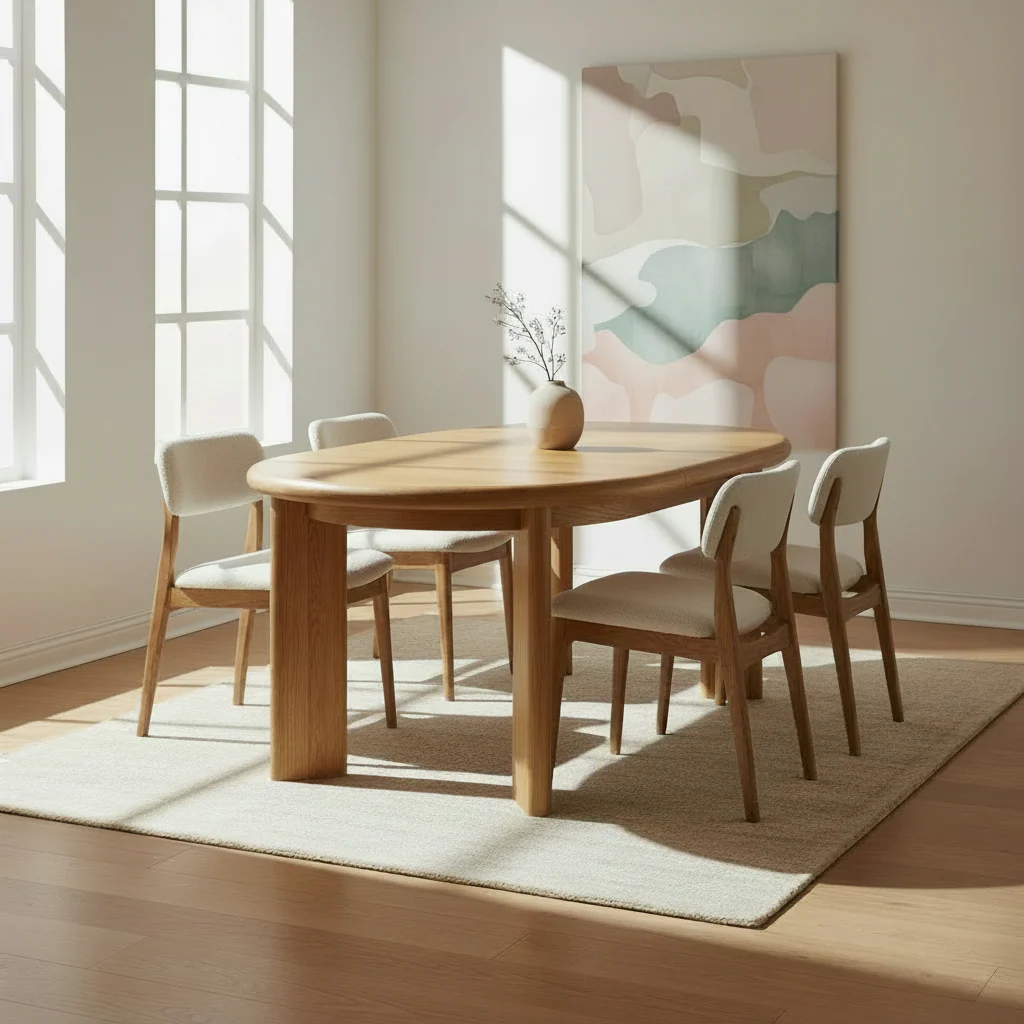 Arden Oak 120-170cm Oval Extendable Dining Table - Image 3