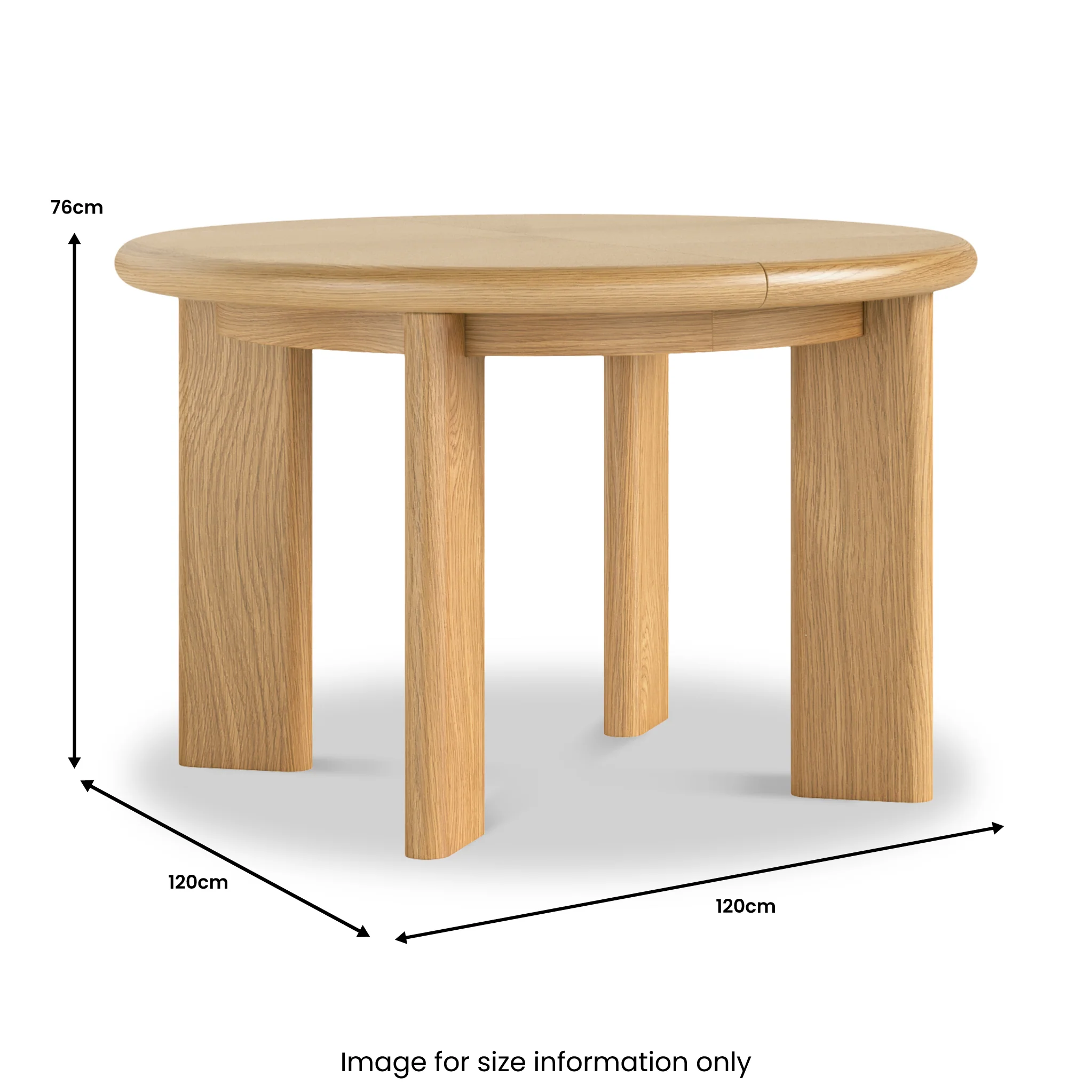 Arden Oak 120-170cm Oval Extendable Dining Table - Image 5