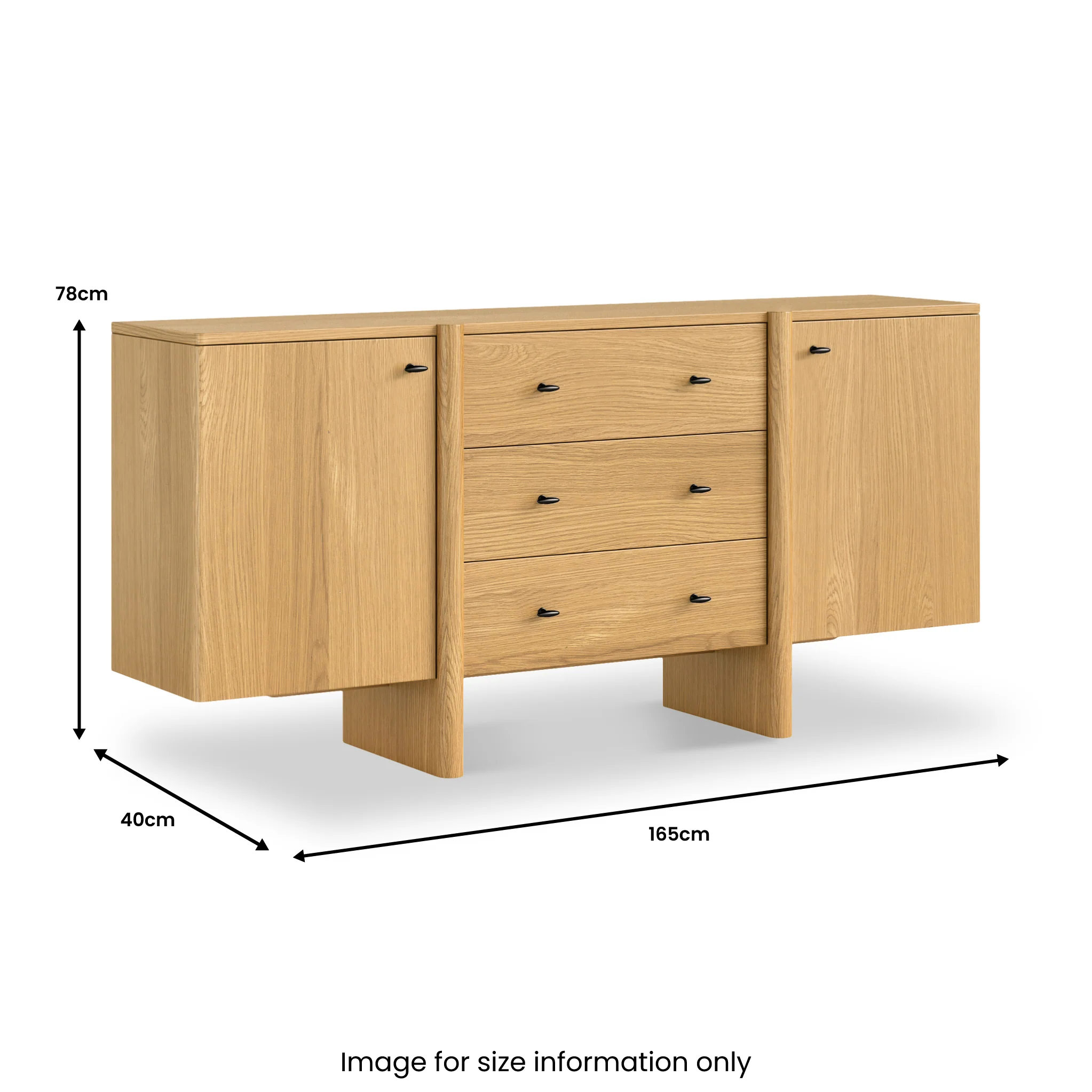 Arden Oak Large Sideboard - Image 3