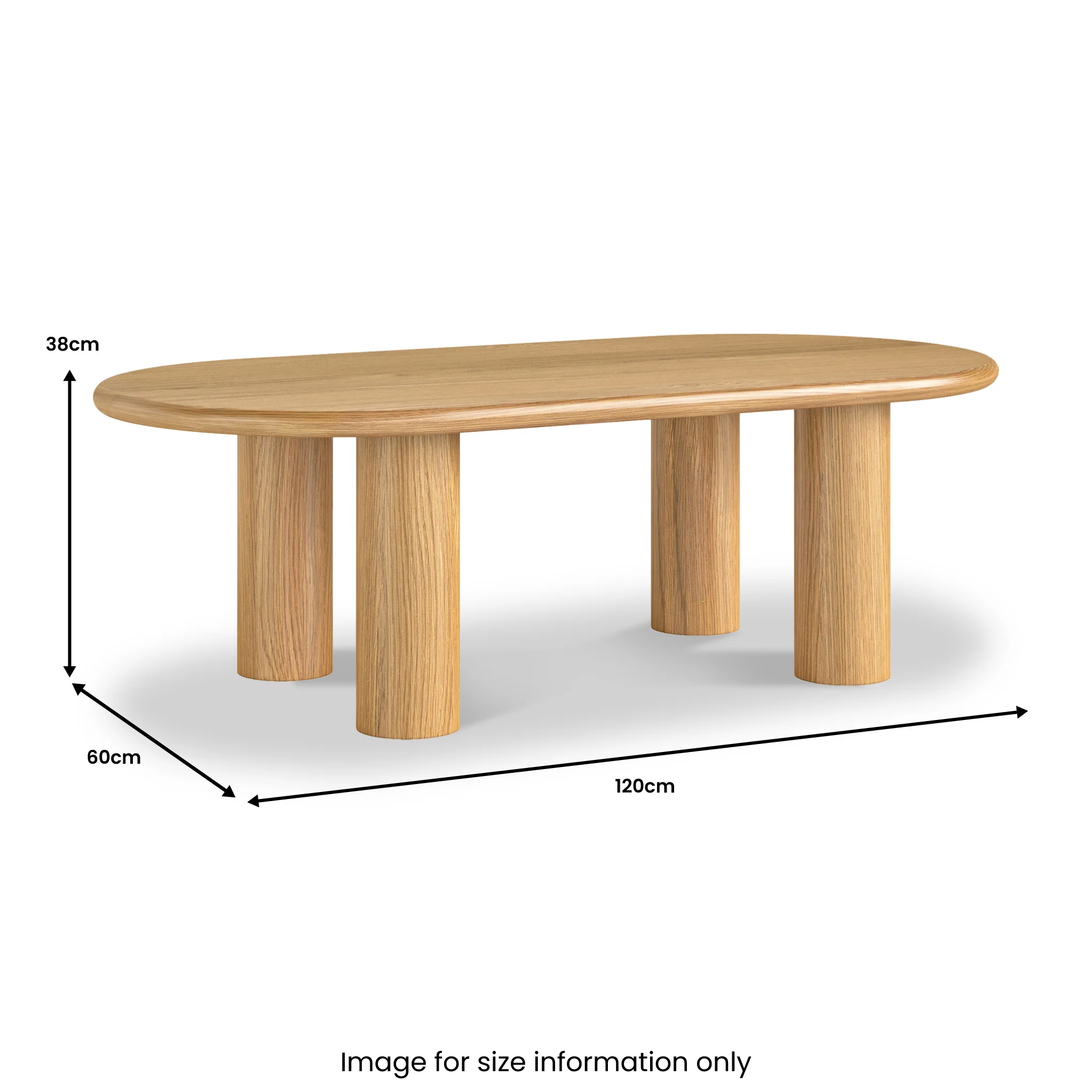 Arden Oak Oval Coffee Table - Image 3
