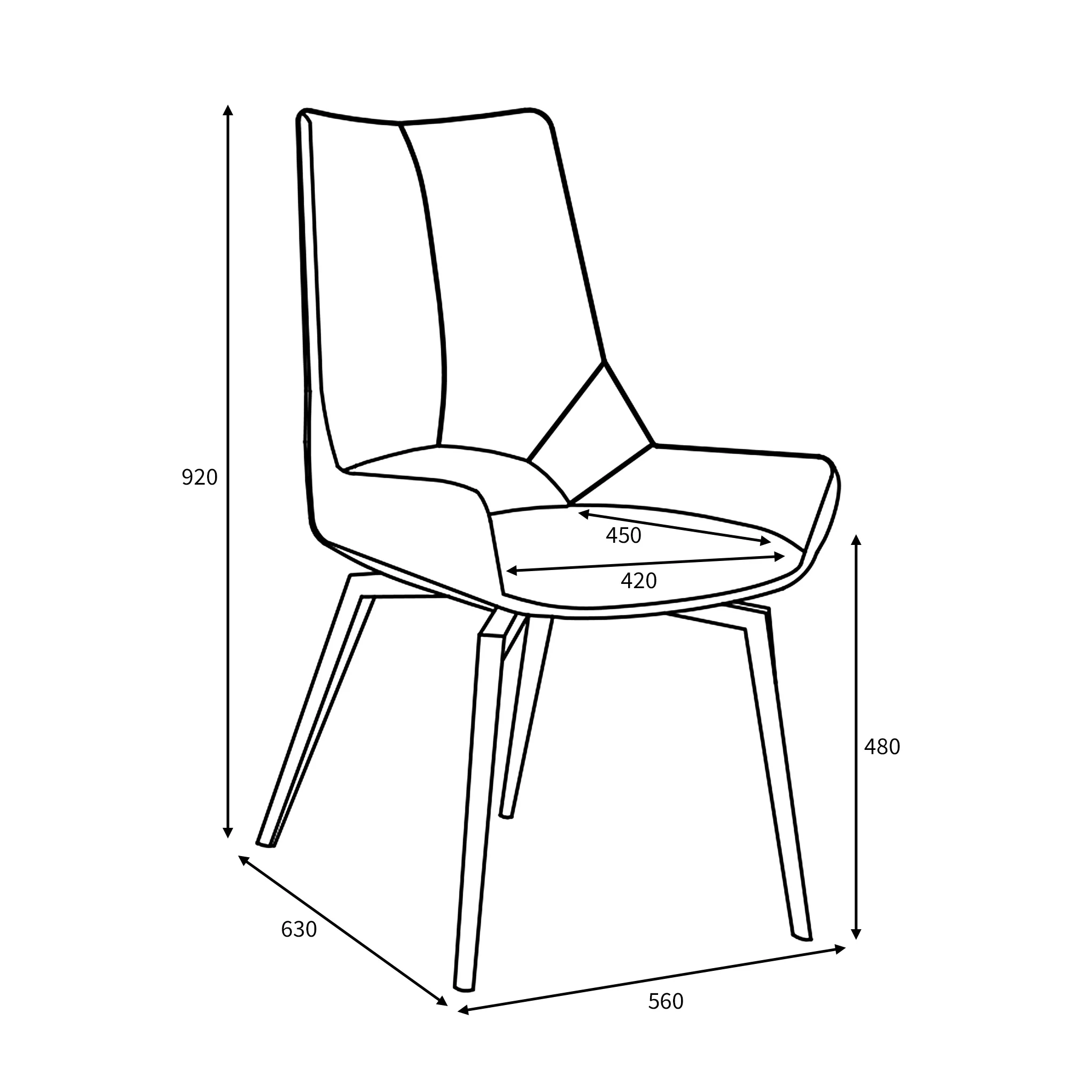 Arlo Swivel Faux Leather Dining Chair - Image 17