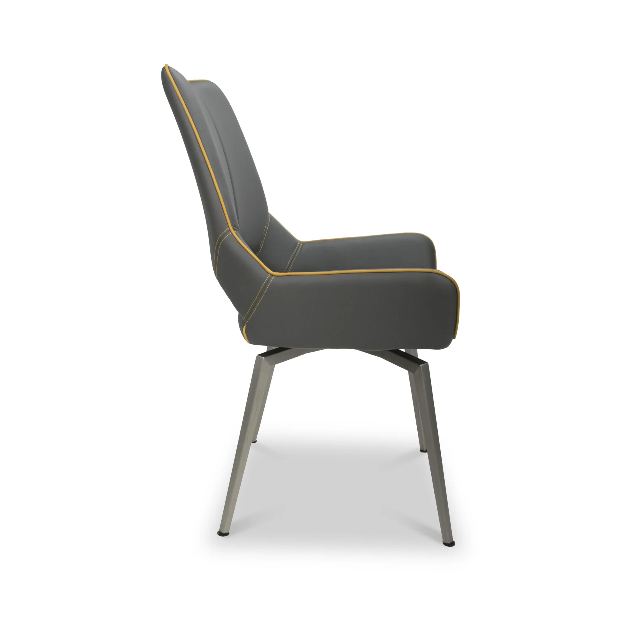 Arlo Swivel Faux Leather Dining Chair - Image 4