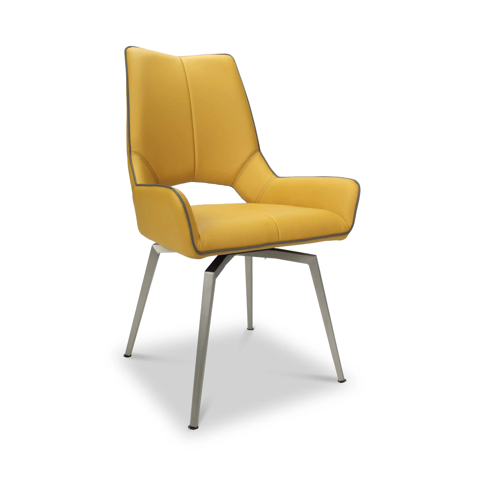 Arlo Swivel Faux Leather Dining Chair - Image 9