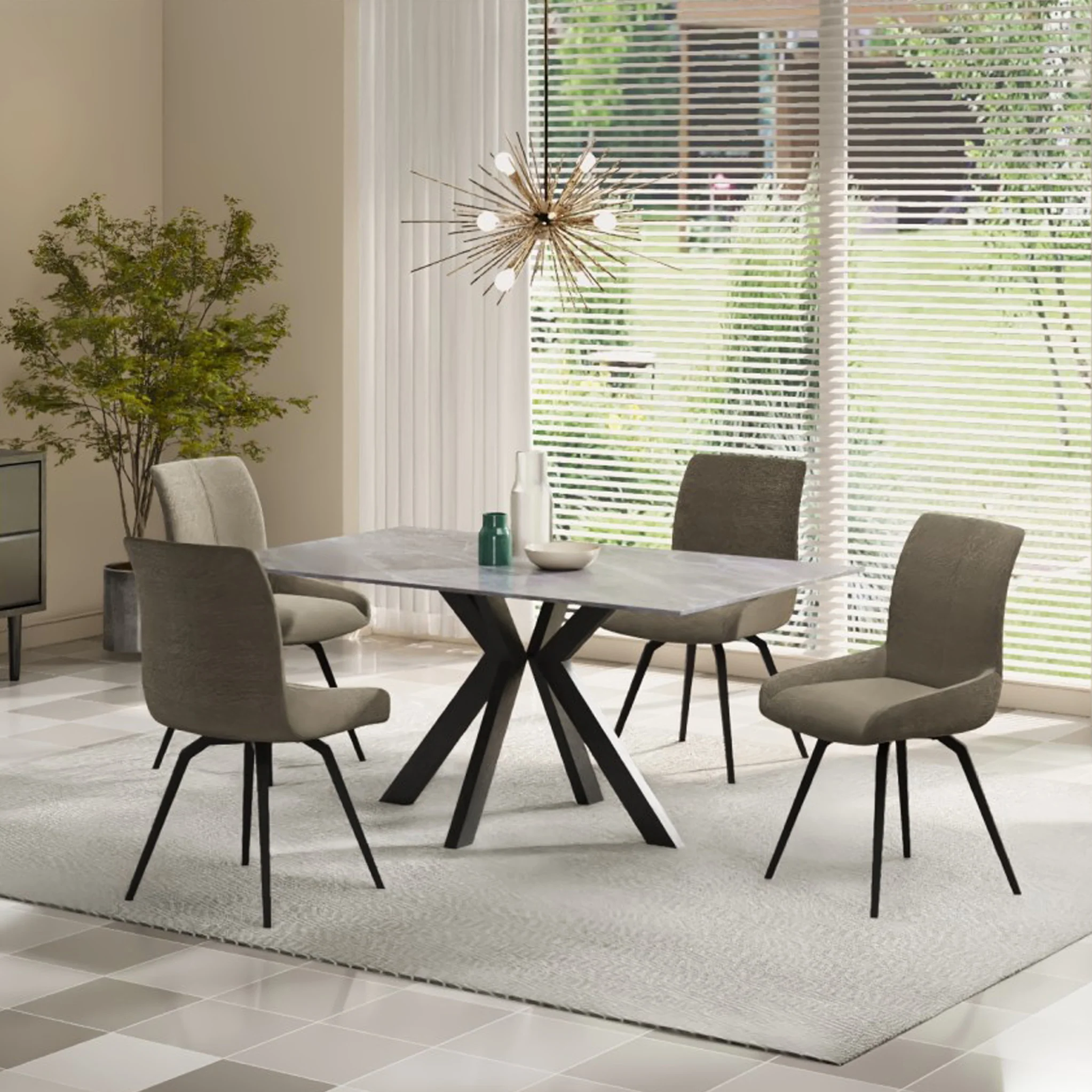 Arvell Ceramic Dining Table - Image 6