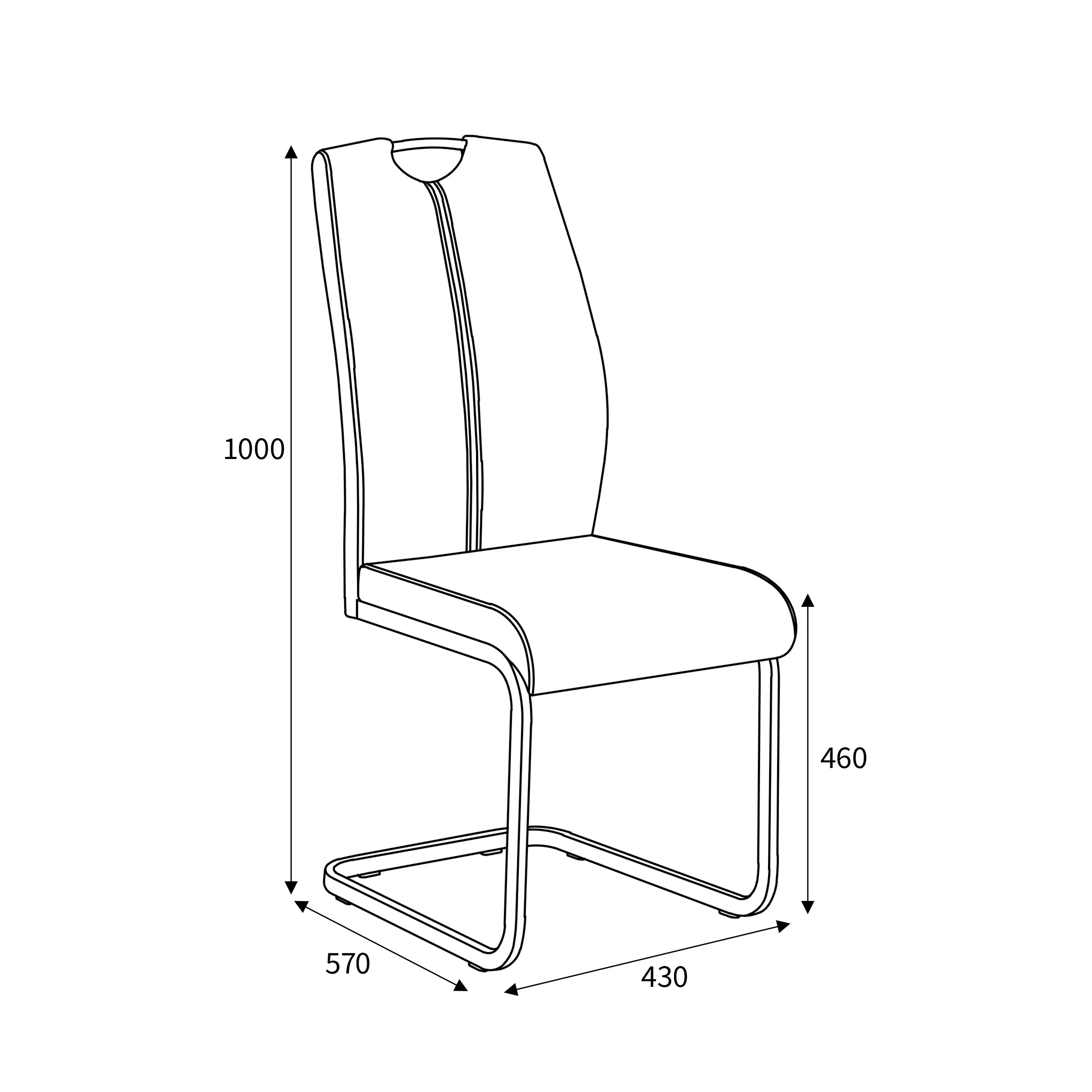 Arwell Grey Faux Leather Dining Chair - Image 10