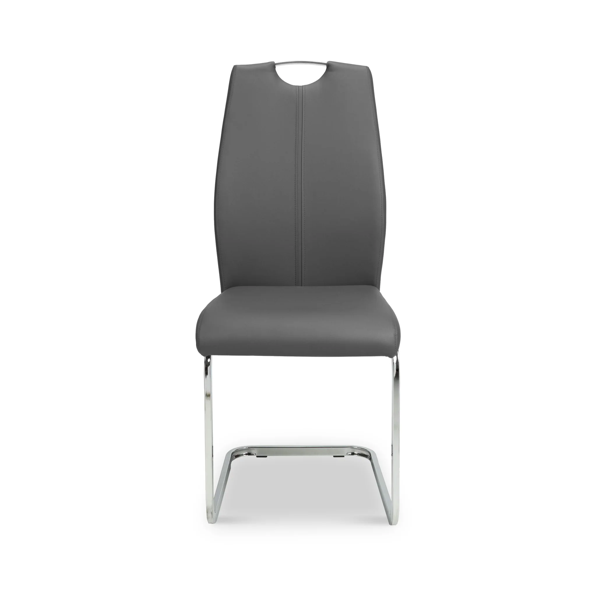 Arwell Grey Faux Leather Dining Chair - Image 2