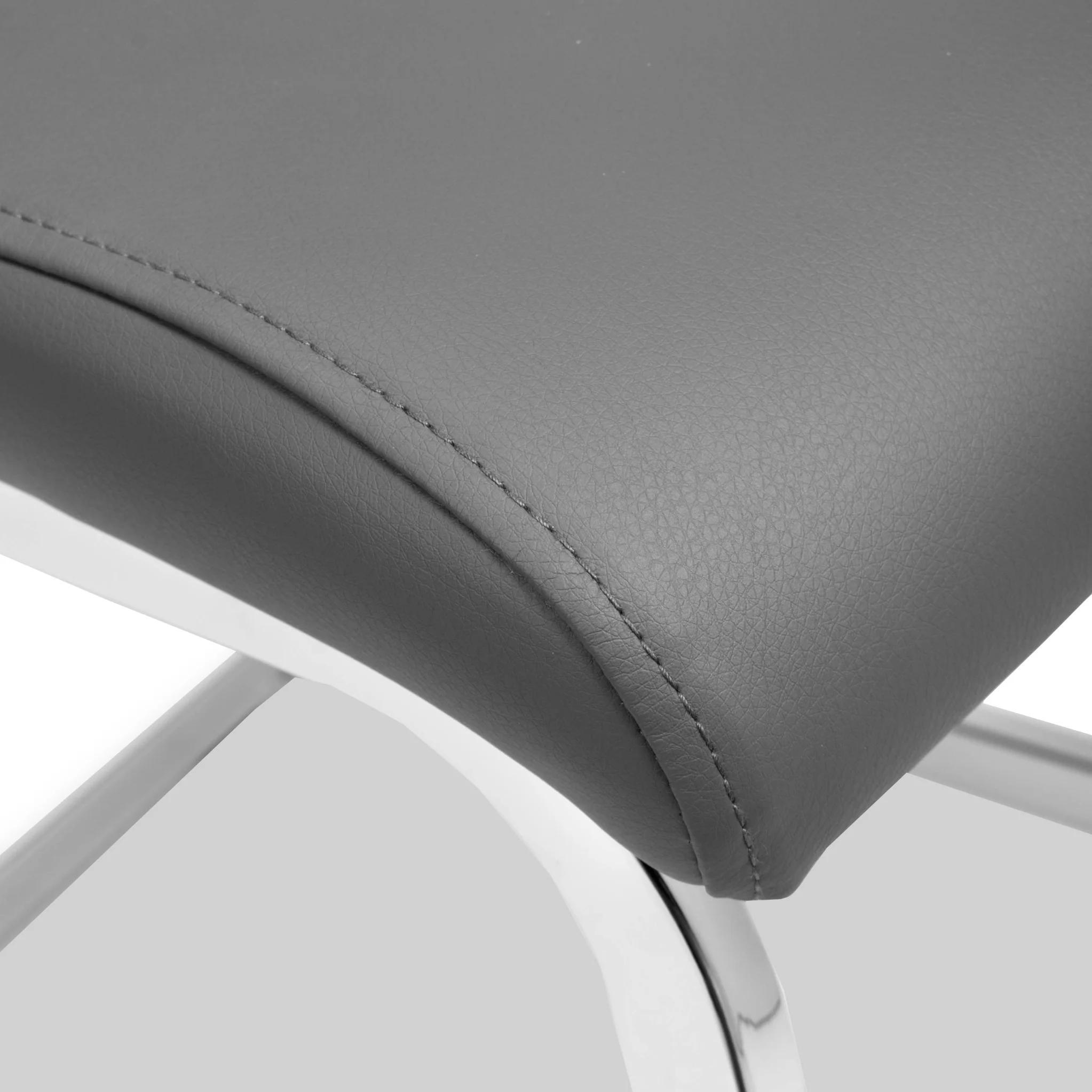 Arwell Grey Faux Leather Dining Chair - Image 4