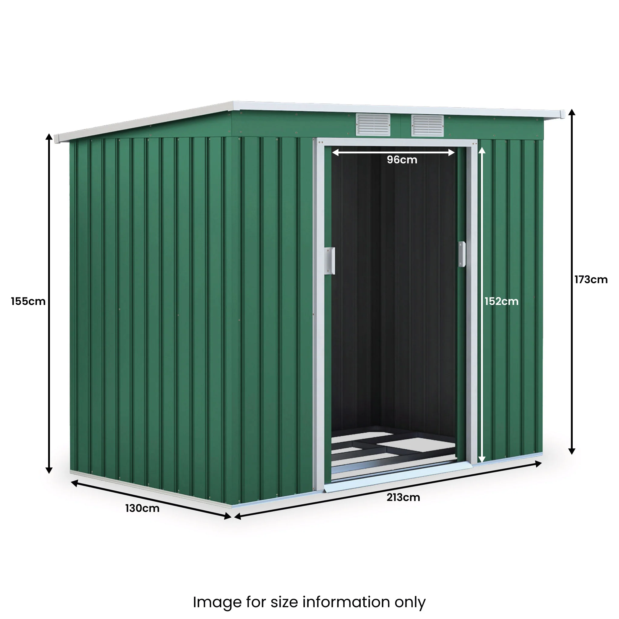 Ascot 7 x 4.2ft Galvanised Steel Shed - Image 3
