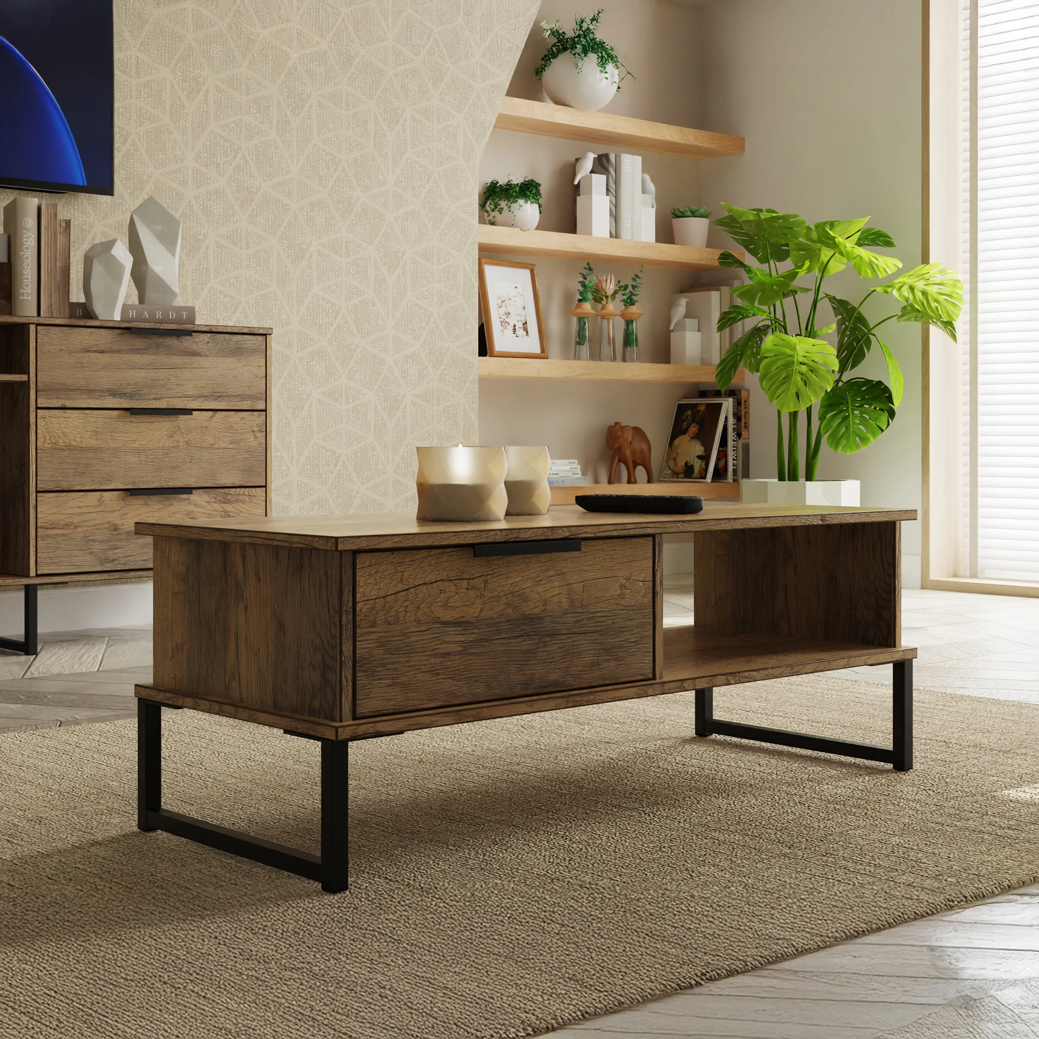 Ashbourne 1 Drawer Coffee Table - Image 9