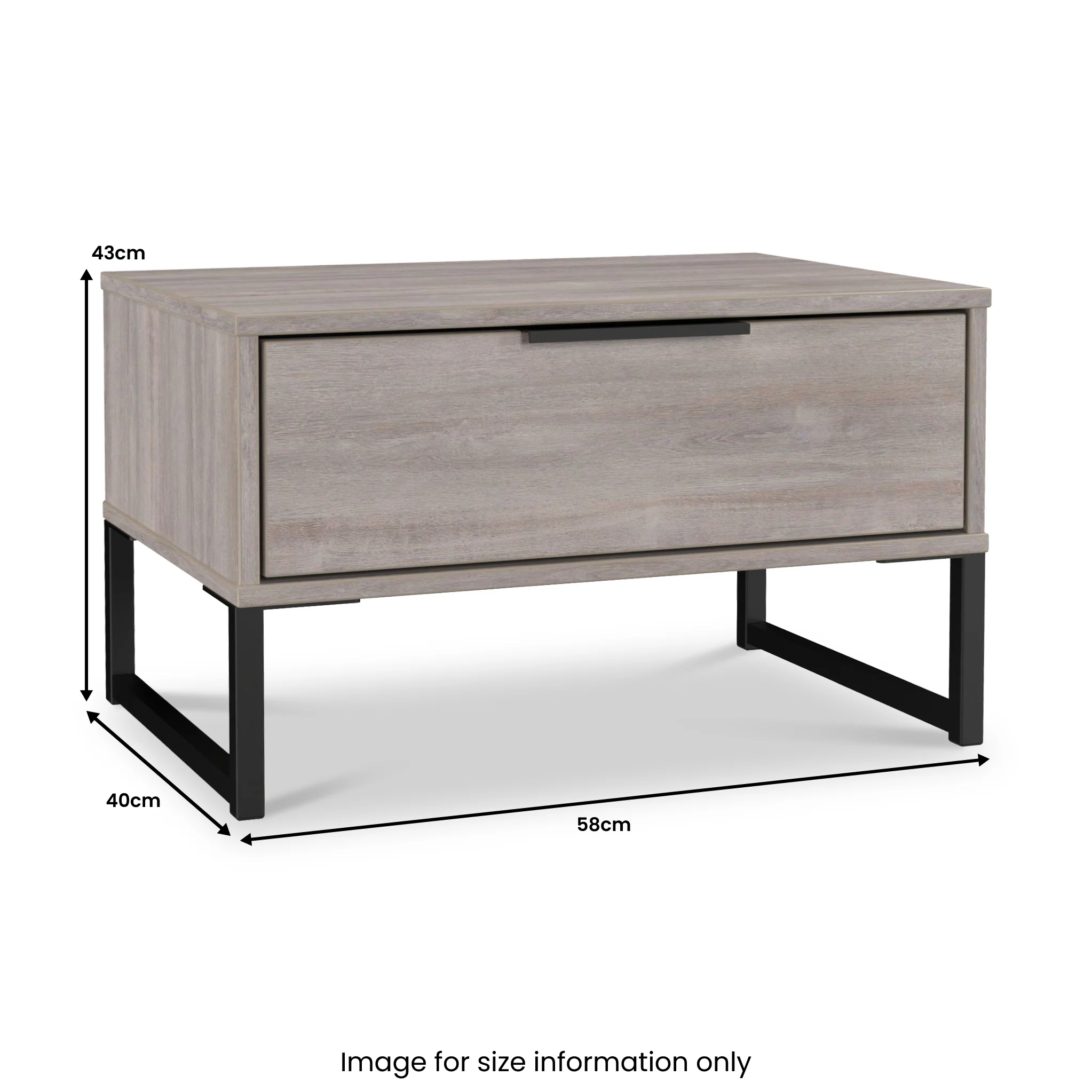 Ashbourne 1 Drawer Side Table - Image 12