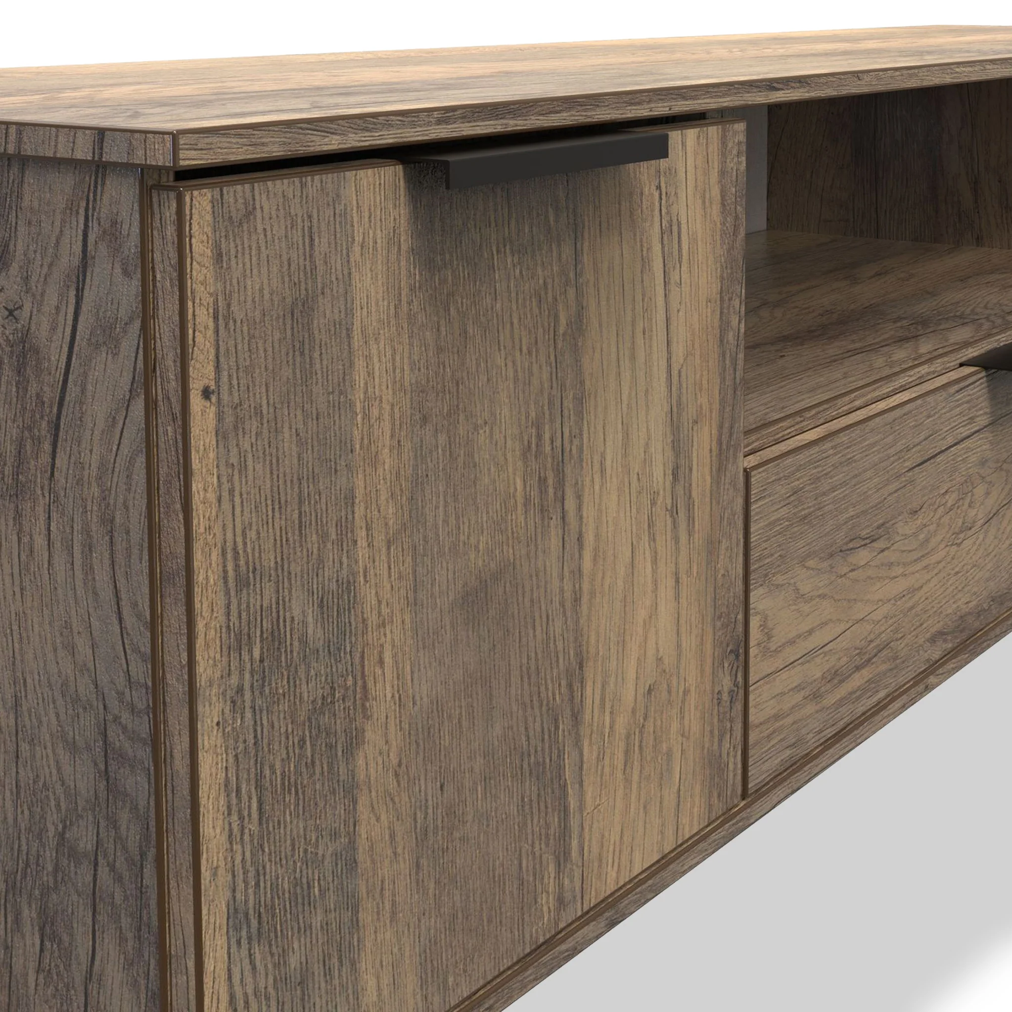 Ashbourne 2 Door 1 Drawer Wide TV Unit - Image 10