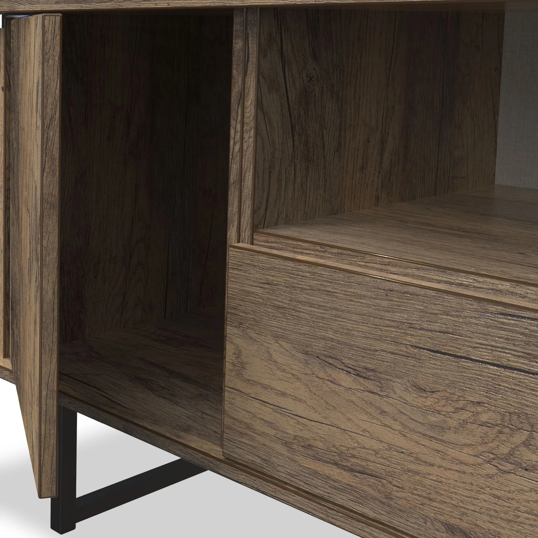 Ashbourne 2 Door 1 Drawer Wide TV Unit - Image 11
